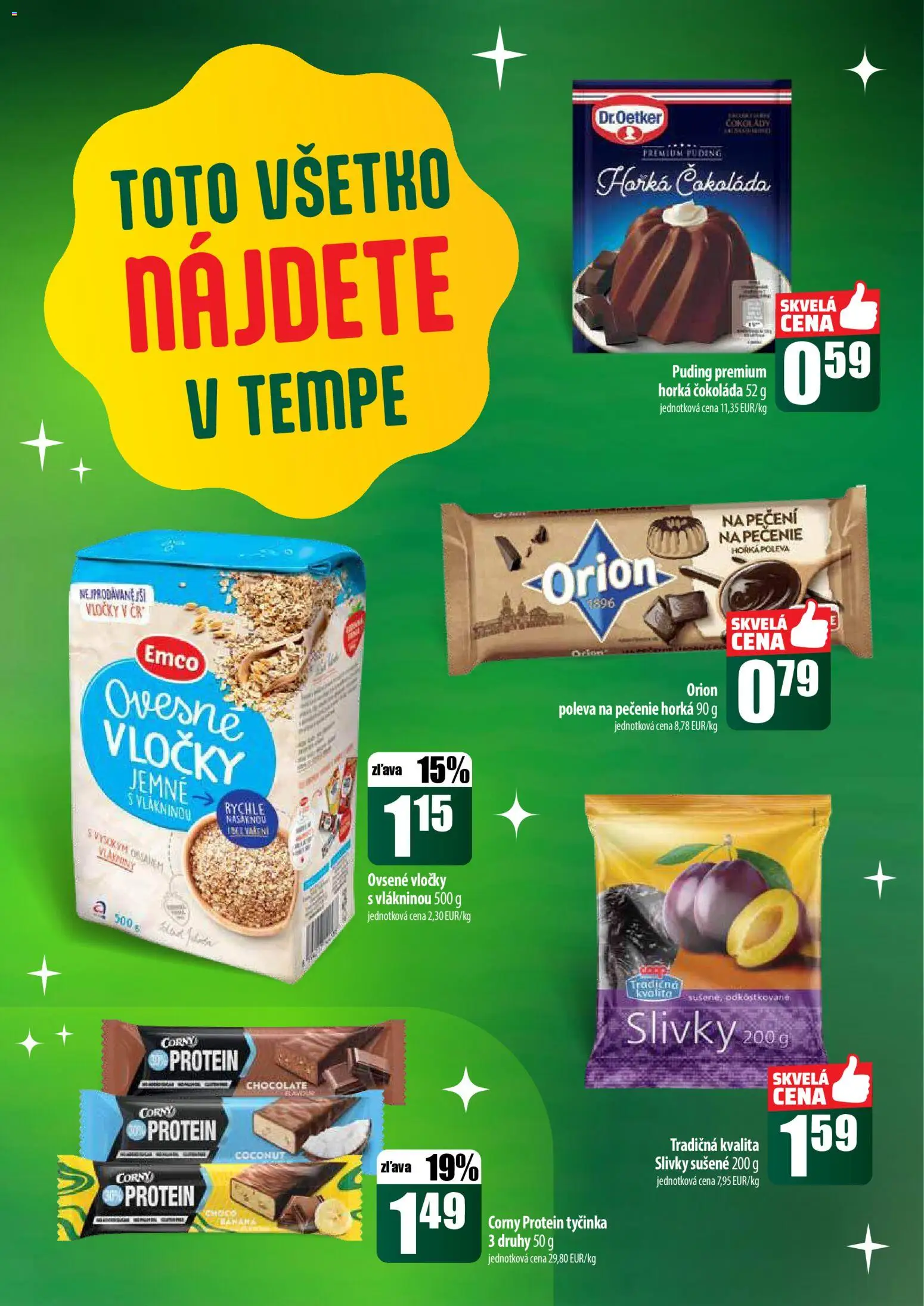 Nové COOP Jednota akcie – leták je platný od 18.12.2025 | Strana: 37 | Produkty: Protein, Čokoláda, Vločky, Slivky