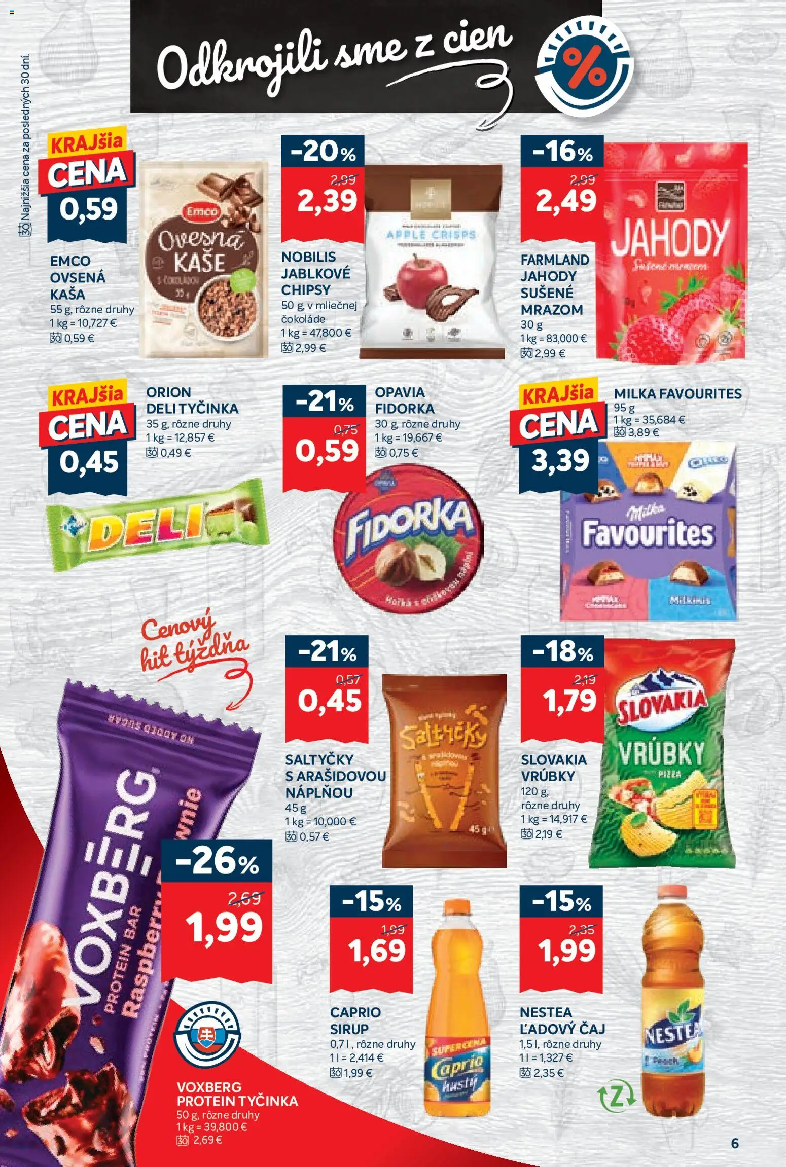 Nové Kraj akcie – leták je platný od 23.04.2026 | Strana: 10 | Produkty: Pizza, Čaj, Jahody, Chipsy