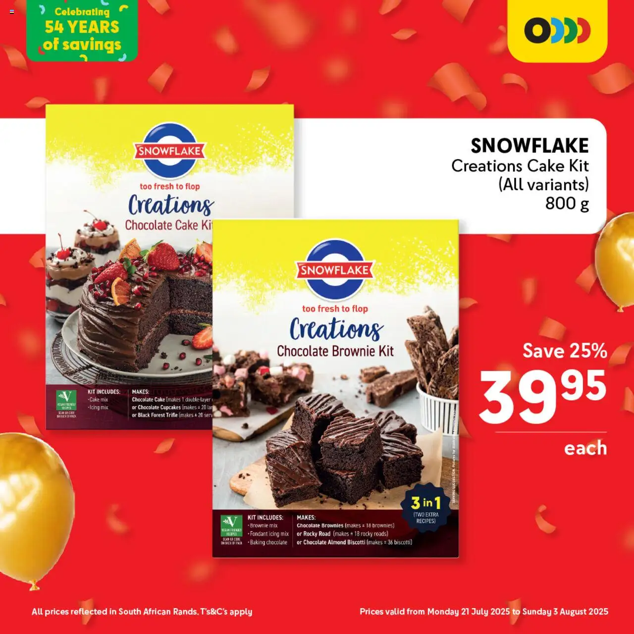 Makro Birthday Price-Drop Sweets │ valid from 21.07.2025 | Page: 1 | Products: Cake, Chocolate
