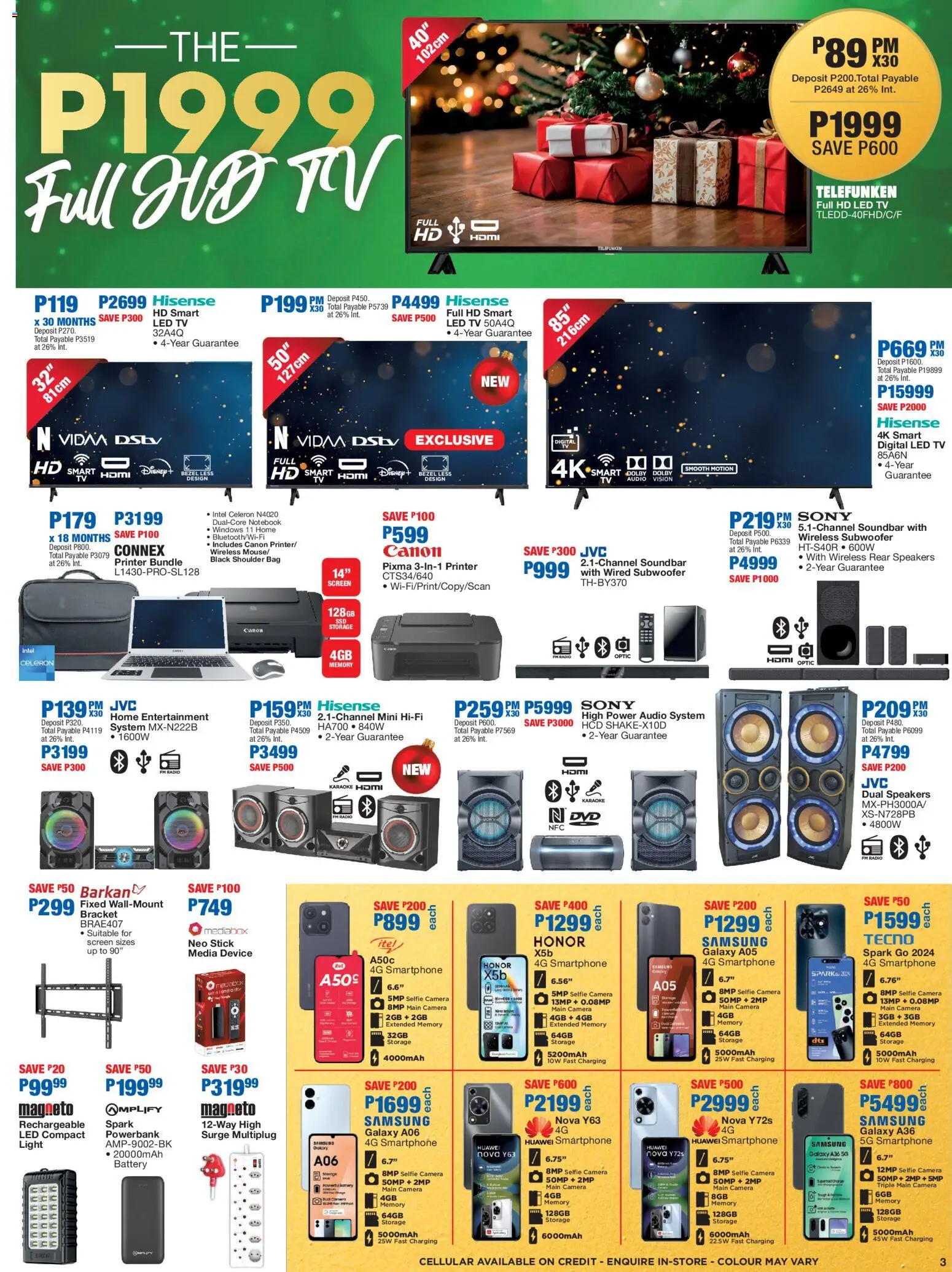 New OK Furniture catalogue – valid from 24.11.2025 | Page: 3 | Products: Powerbank, Printer, Battery, Soundbar
