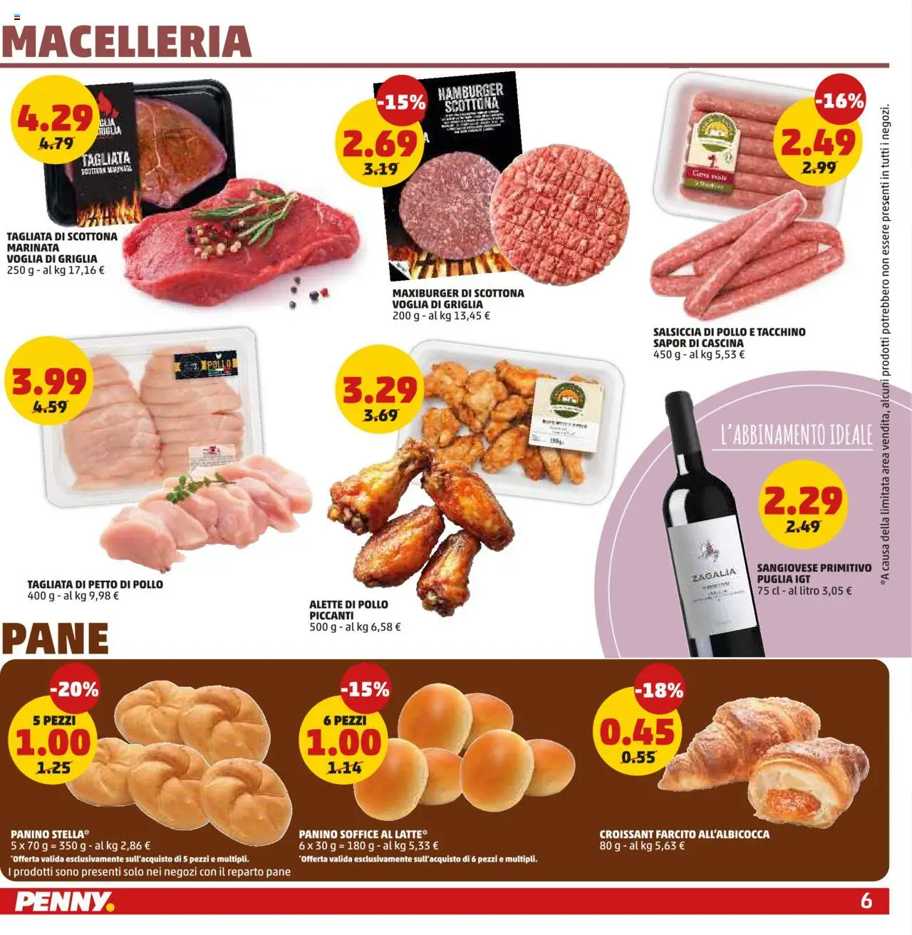 Volantino PENNY del 28.08.2025 | Pagina: 6 | Prodotti: Pane, Salsiccia, Griglia, Hamburger