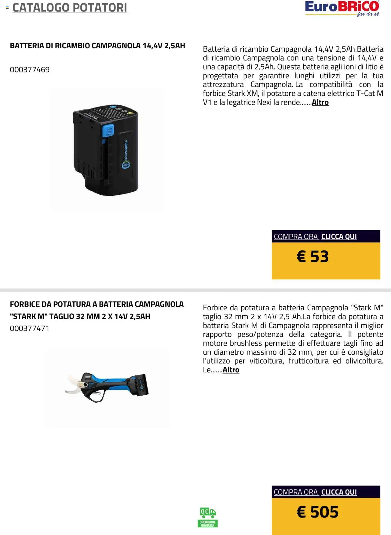 Volantino Eurobrico del 23.07.2025 | Pagina: 3 | Prodotti: Forbice, Batteria