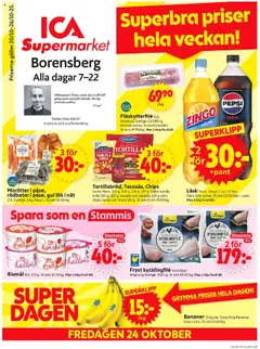 ICA Supermarket - Borensberg - Förhandsvisning av reklamblad från butik ICA Supermarket aktuell från 20.10.2025