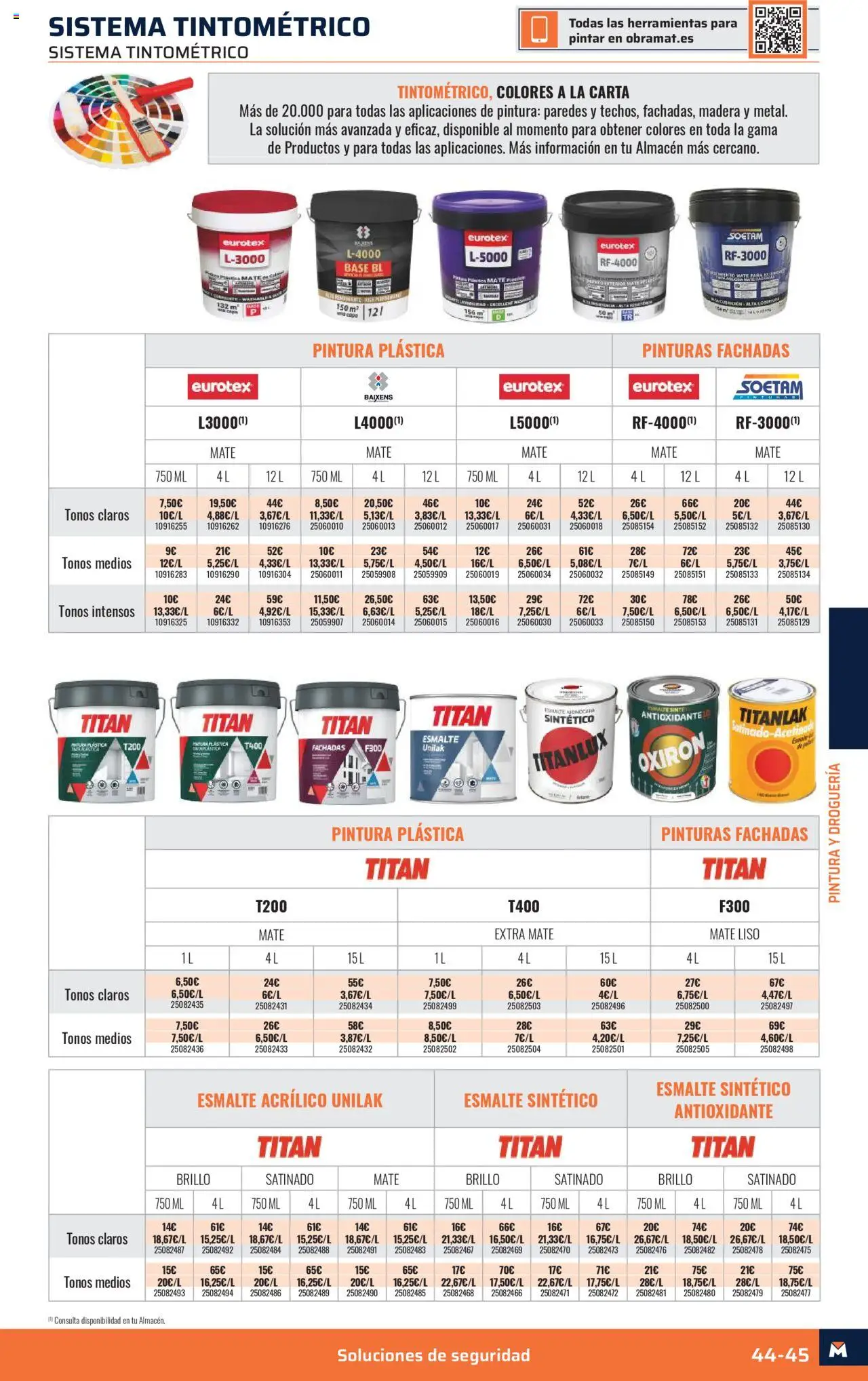 Obramat - Pamplona  │ válido desde el 10.10.2025 | Página: 45 | Productos: Pintura plástica