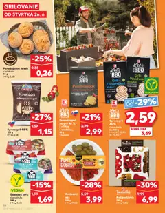 Kaufland SK akciós ujság - amely érvényes a következő dátumtól: 26.06.2025 | Oldal: 28 | Termékek: Grill, Camembert, Só, Bruschetta