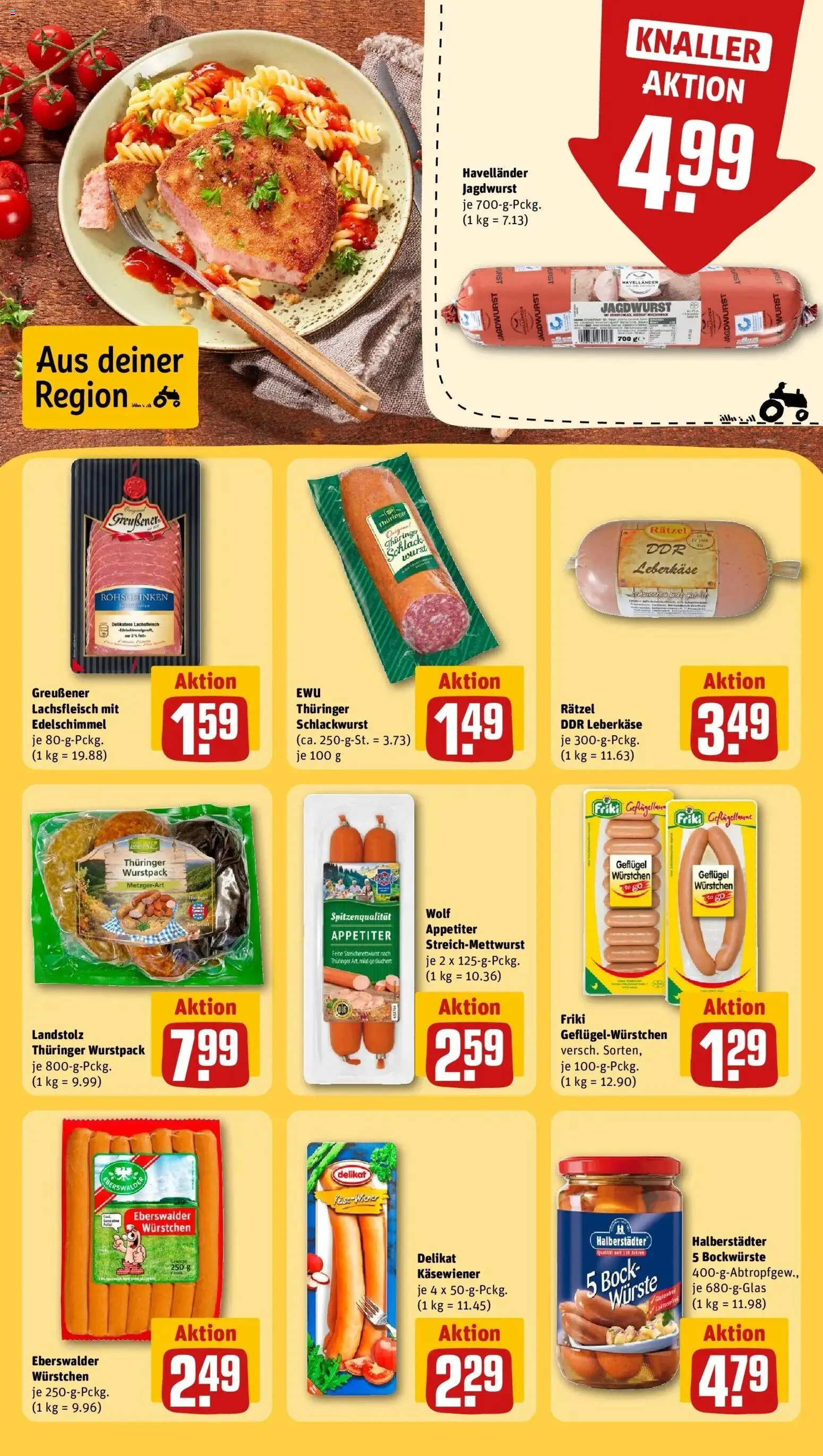 Rewe prospekt An Der Schmücke	 – gültig ab 09.02.2026 | Seite: 22 | Produkte: Wurst, Leberkase
