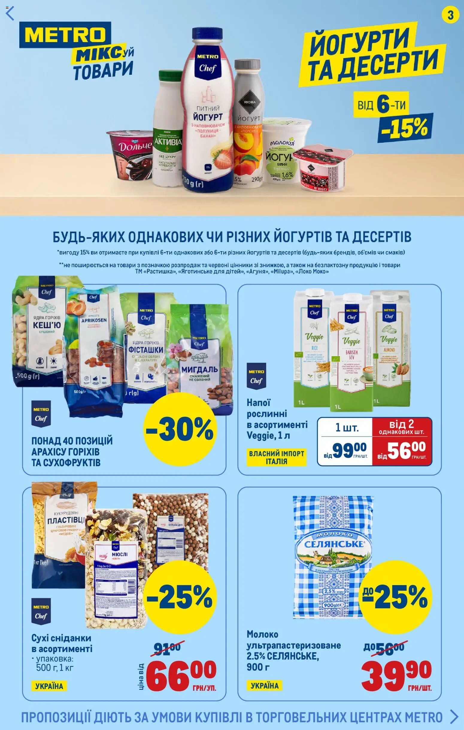 Metro Kаталог - дійснийкції з 05.01.2026 | Сторінка: 3 | Товари: Полуниця, Молоко, Йогурт