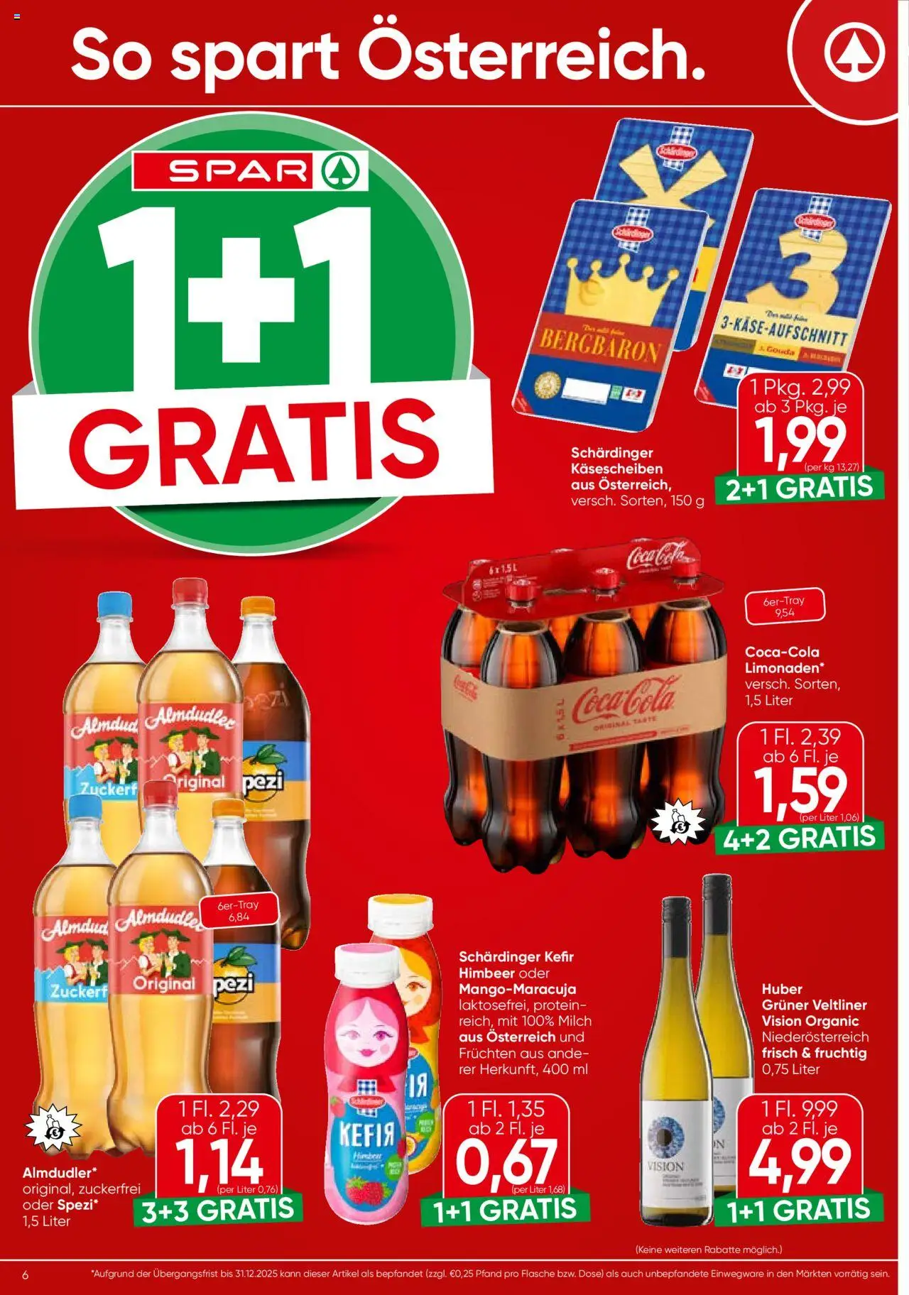 Spar Flugblatt - Burgenland gültig ab 24.07.2025 | Seite: 6 | Produkte: Milch