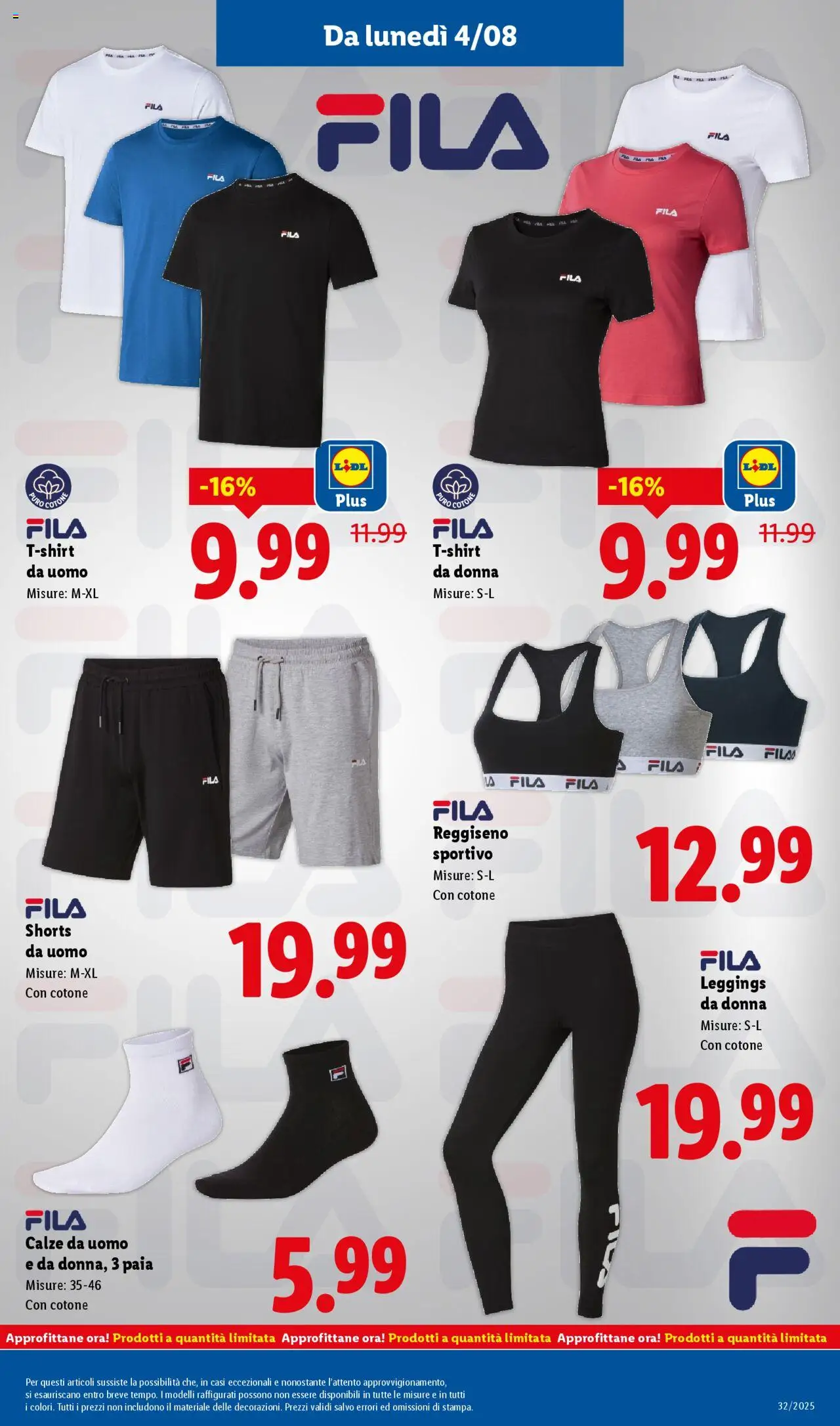 Volantino Lidl del 04.08.2025 | Pagina: 35 | Prodotti: Reggiseno, Leggings, T-shirt