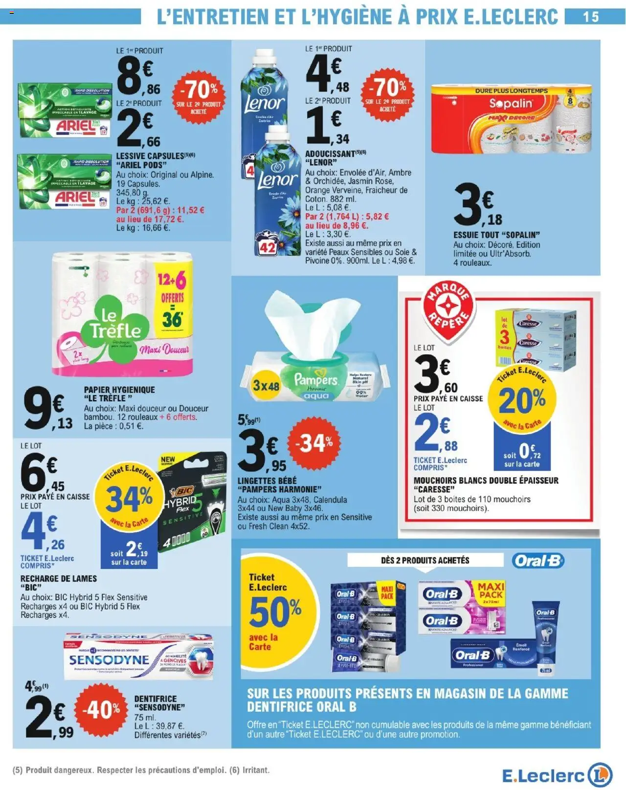  | Page: 15 | Produits: Pampers, Lenor, Adoucissant, Lessive