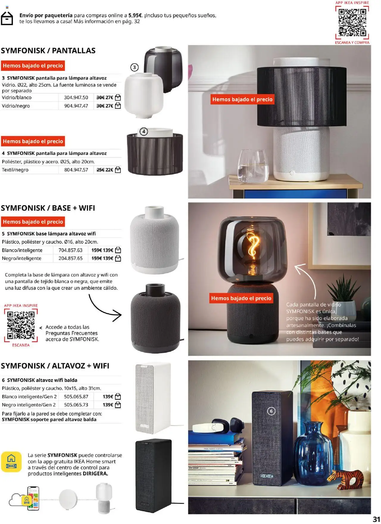 Catálogo IKEA Iluminación │ válido desde el 06.02.2025 | Página: 31 | Productos: Té, Altavoz, Lámpara