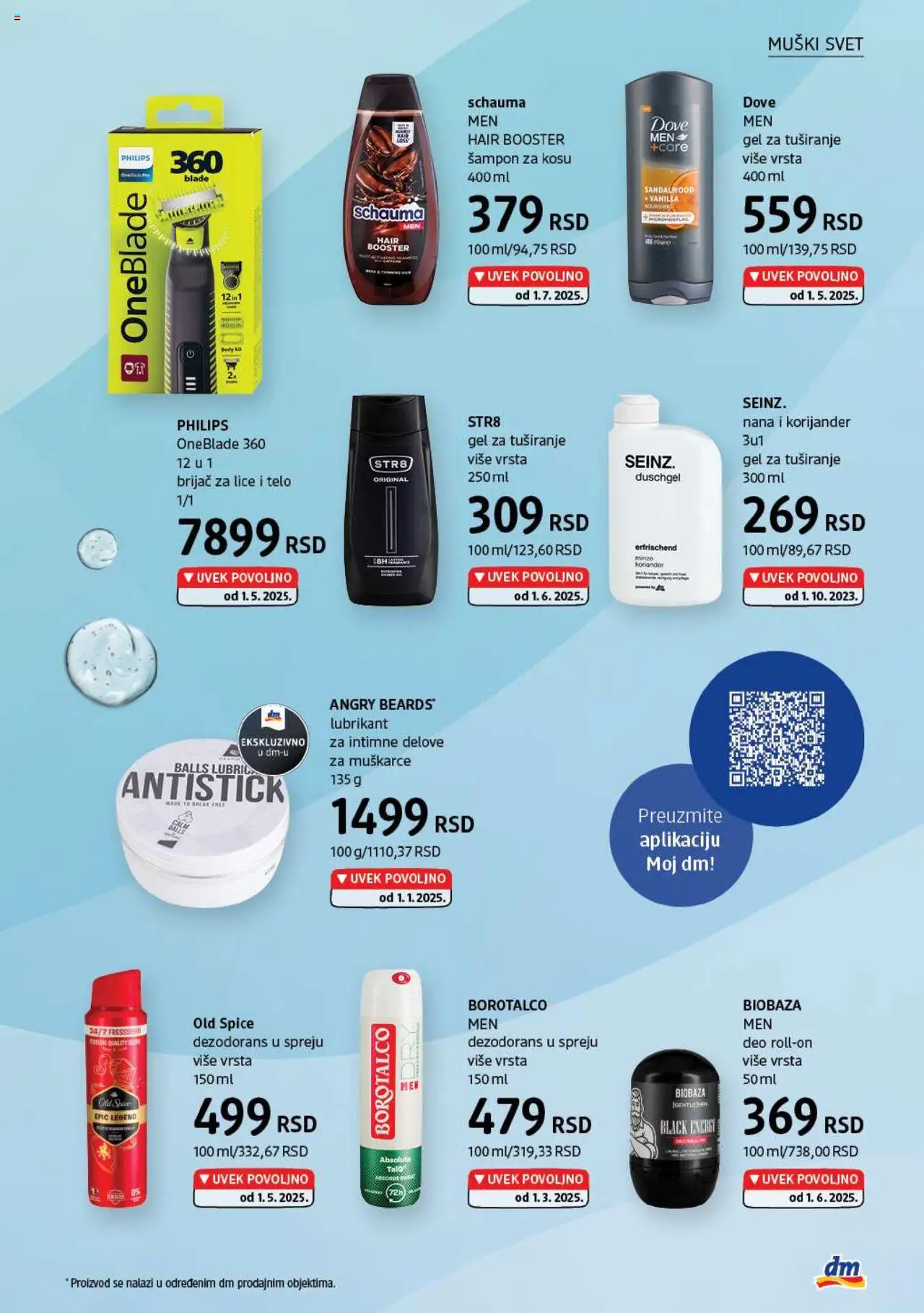 DM Drogerie katalog - važi od 01.08.2025 | Strana: 23 | Proizvode: Brijač, Šampon, Dove, Dezodorans