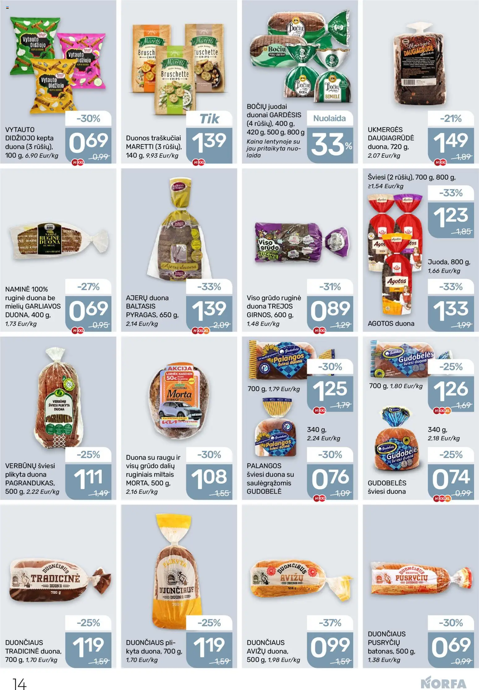 NORFA akcijos nuo 05.03.2026 | Puslapis: 14 | Prekių: Duona, Traškučiai