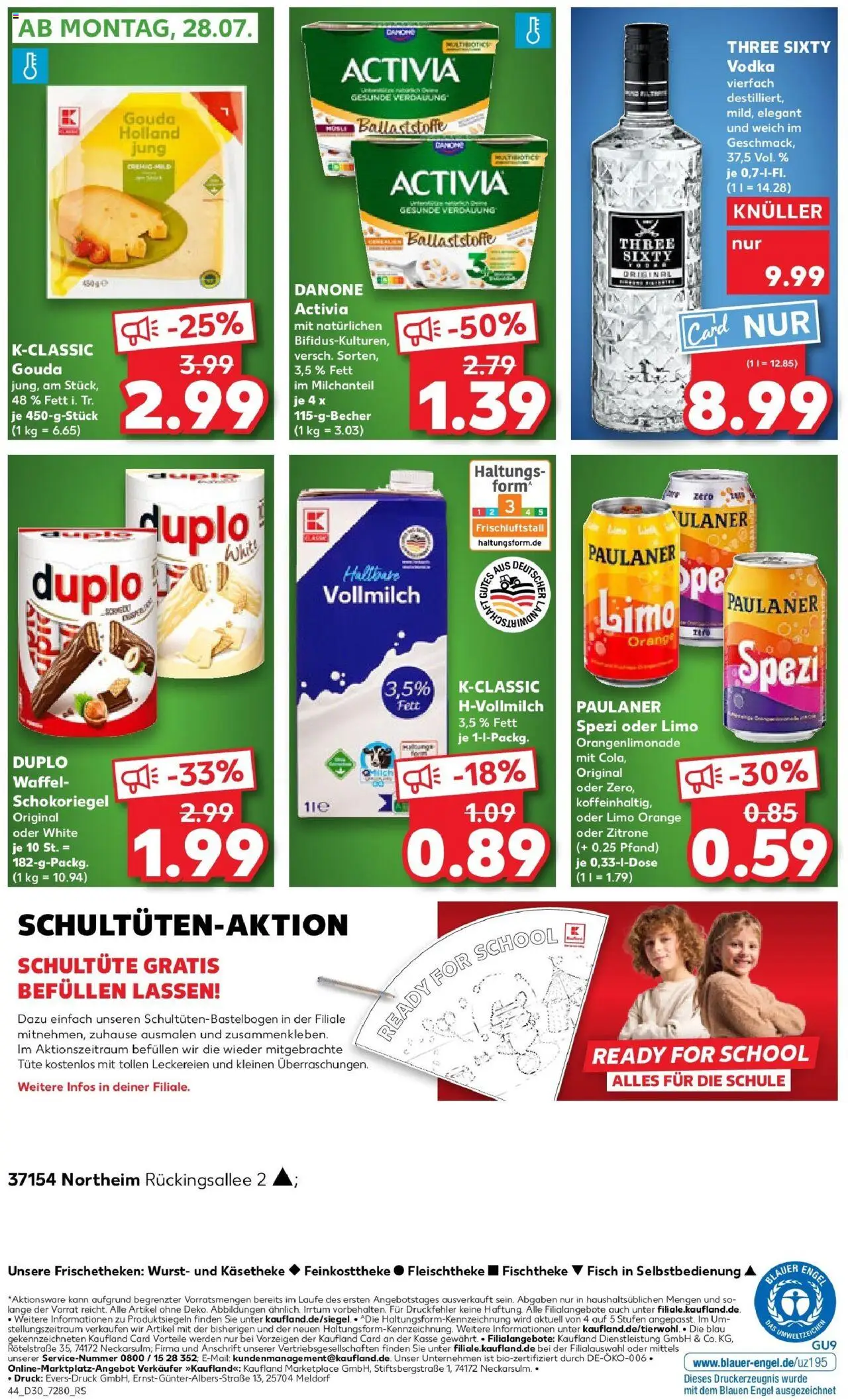 Kaufland prospekt Northeim	 - gültig ab dem 27.07.2025 | Seite: 7 | Produkte: Activia, Paulaner spezi, Fisch, Paulaner