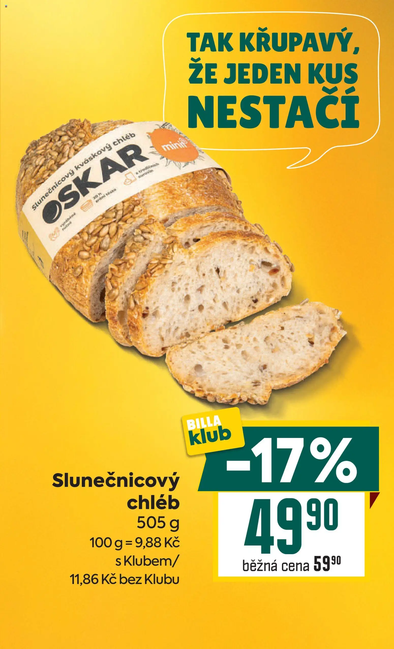 Billa Velký leták od 11.03.2026 | Strana: 7 | Produkty: Chléb, Kváskový chléb, Slunečnicový chléb, Těsto