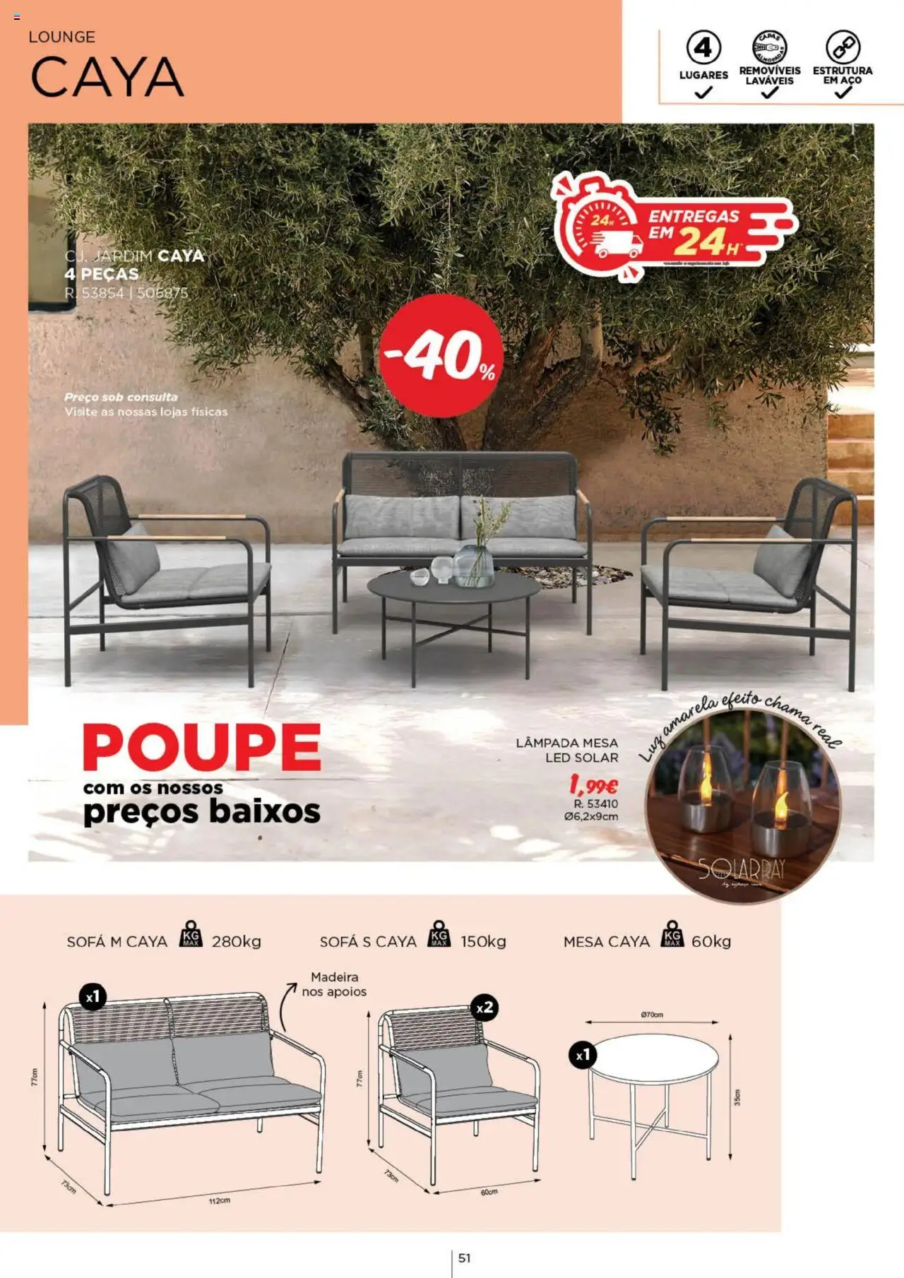 Espaço Casa - Catálogo  Ec Ar Livre  2025 │ válido de 04.03.2025 | Página: 51 | Produtos: Sofá, Mesa
