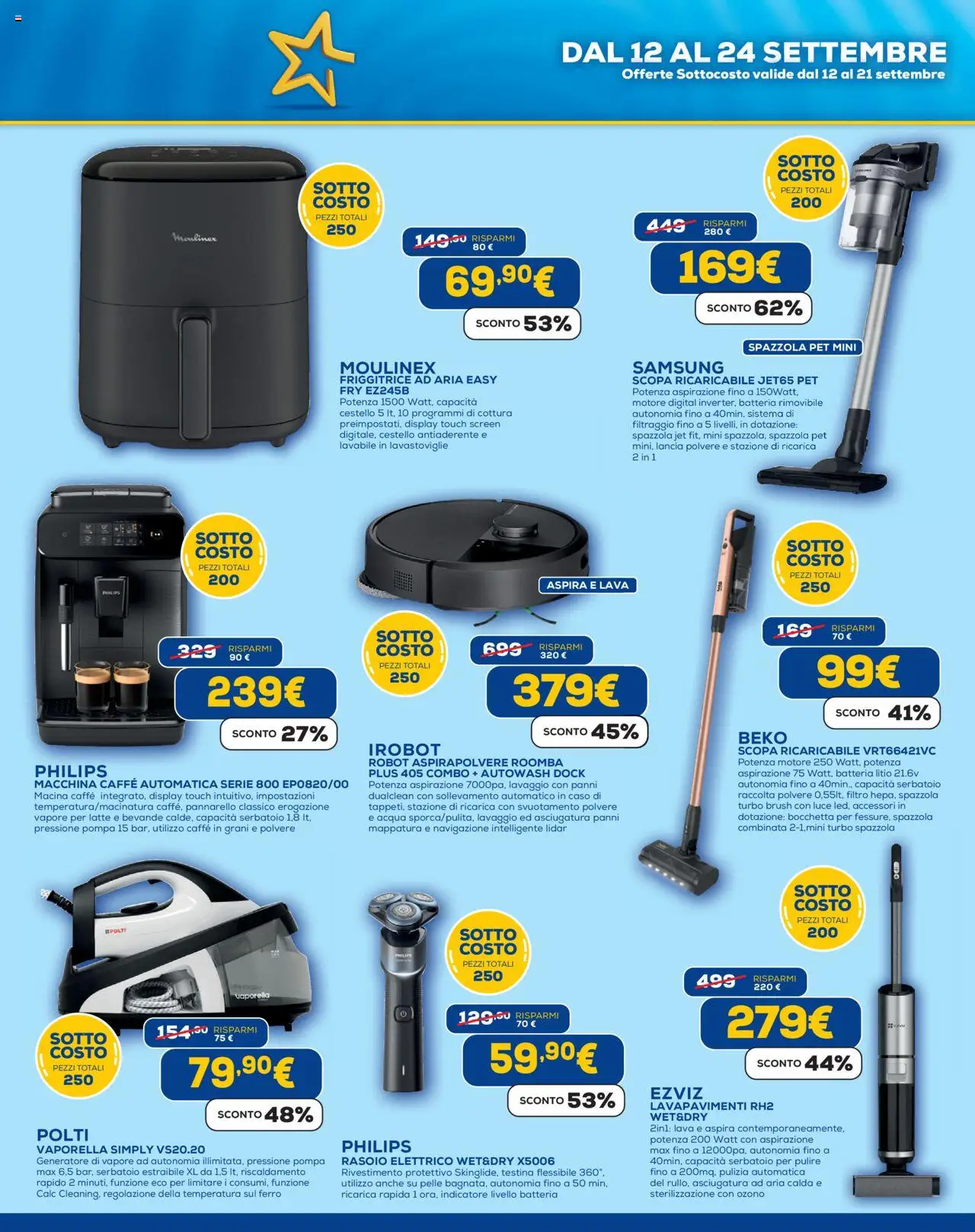 Volantino Euronics del 12.09.2025 | Pagina: 6 | Prodotti: Generatore, Macina, Friggitrice, Batteria