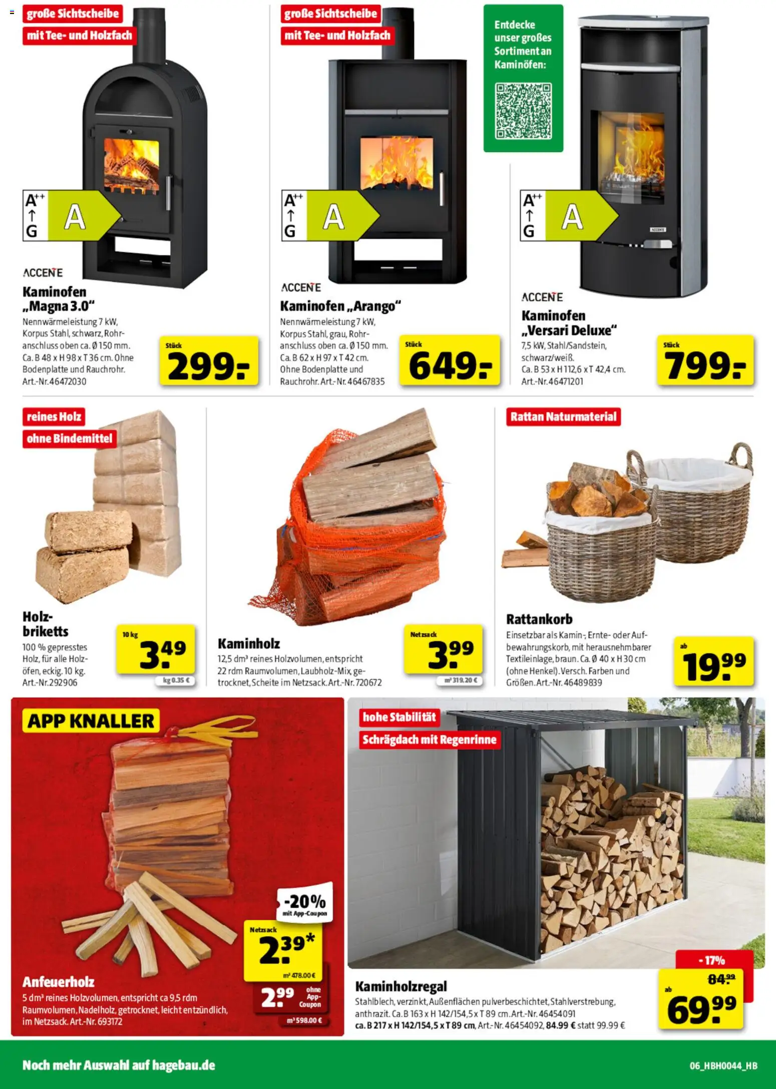 Hagebau Prospekt 	 – gültig ab 25.10.2025 | Seite: 6 | Produkte: Kamin, Kaminofen, Tee