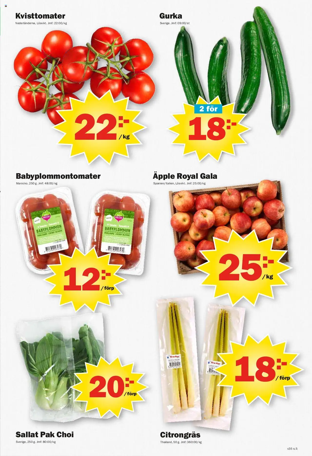 Pekås reklamblad aktuell från 25.08.2025 | Sida: 5 | Produkter: Äpple, Gurka