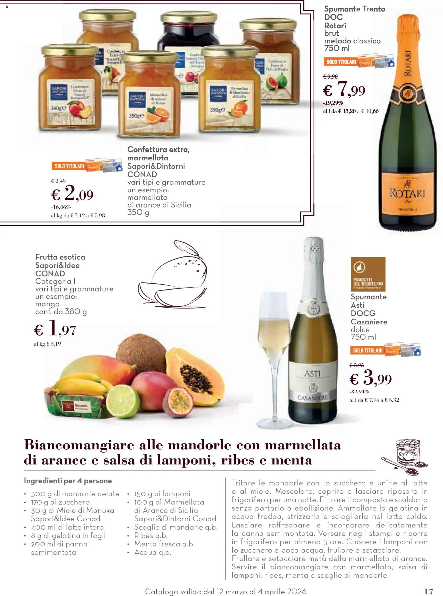 Volantino Conad del 12.03.2026 | Pagina: 17 | Prodotti: Acqua, Salsa, Frigorifero, Marmellata