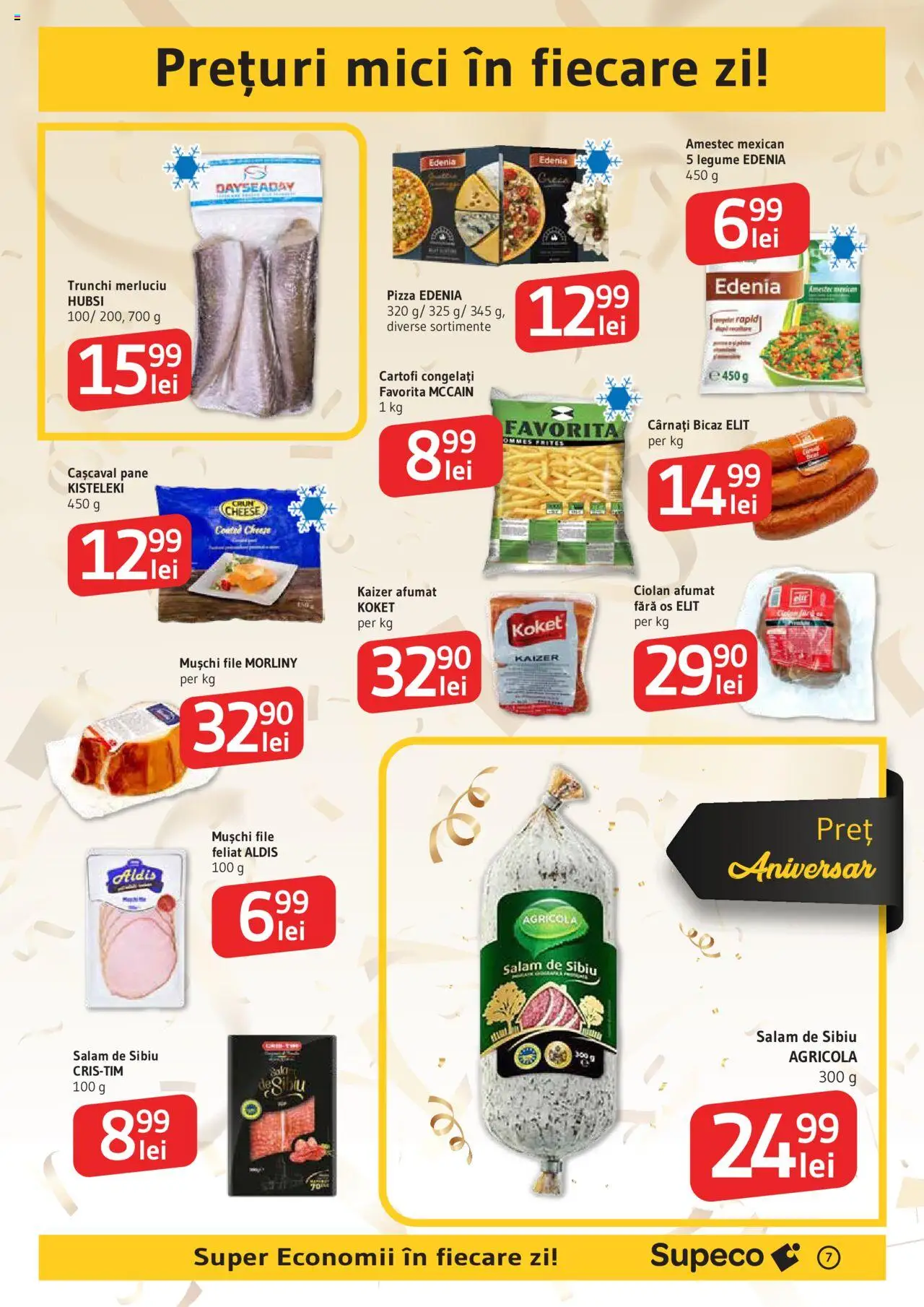 Noul catalog Supeco – valabil de la 04.09.2025 | Pagină: 7 | Produse: Mici, Salam, Pizza, Legume