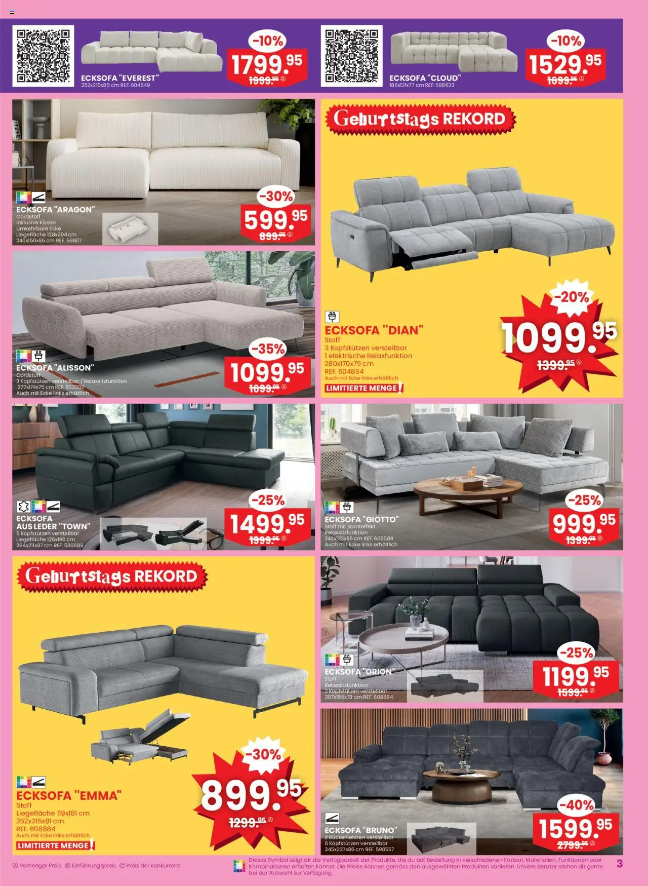 Conforama Aktionen Sofortrabatt – gültig ab 03.09.2025 | Seite: 3 | Produkte: Kissen, Ecksofa