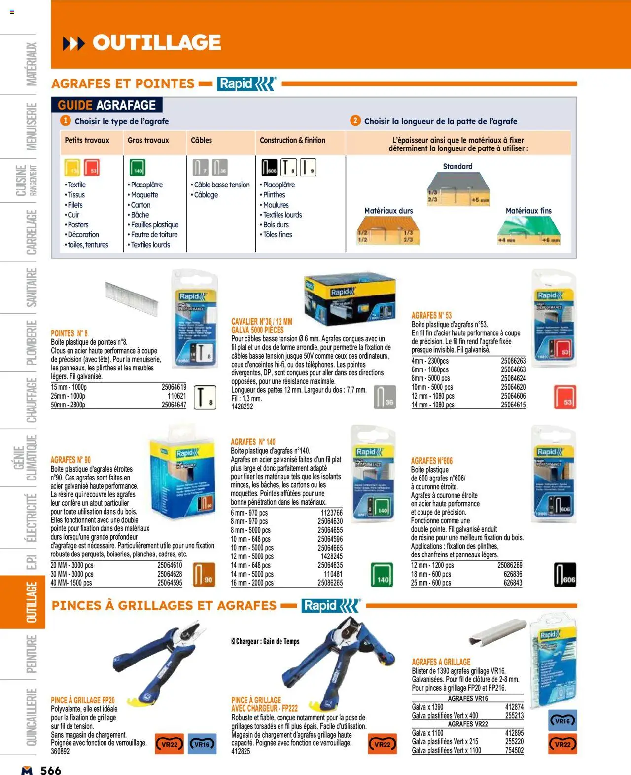  | Page: 566 | Produits: Câble, Pinces, Clôture