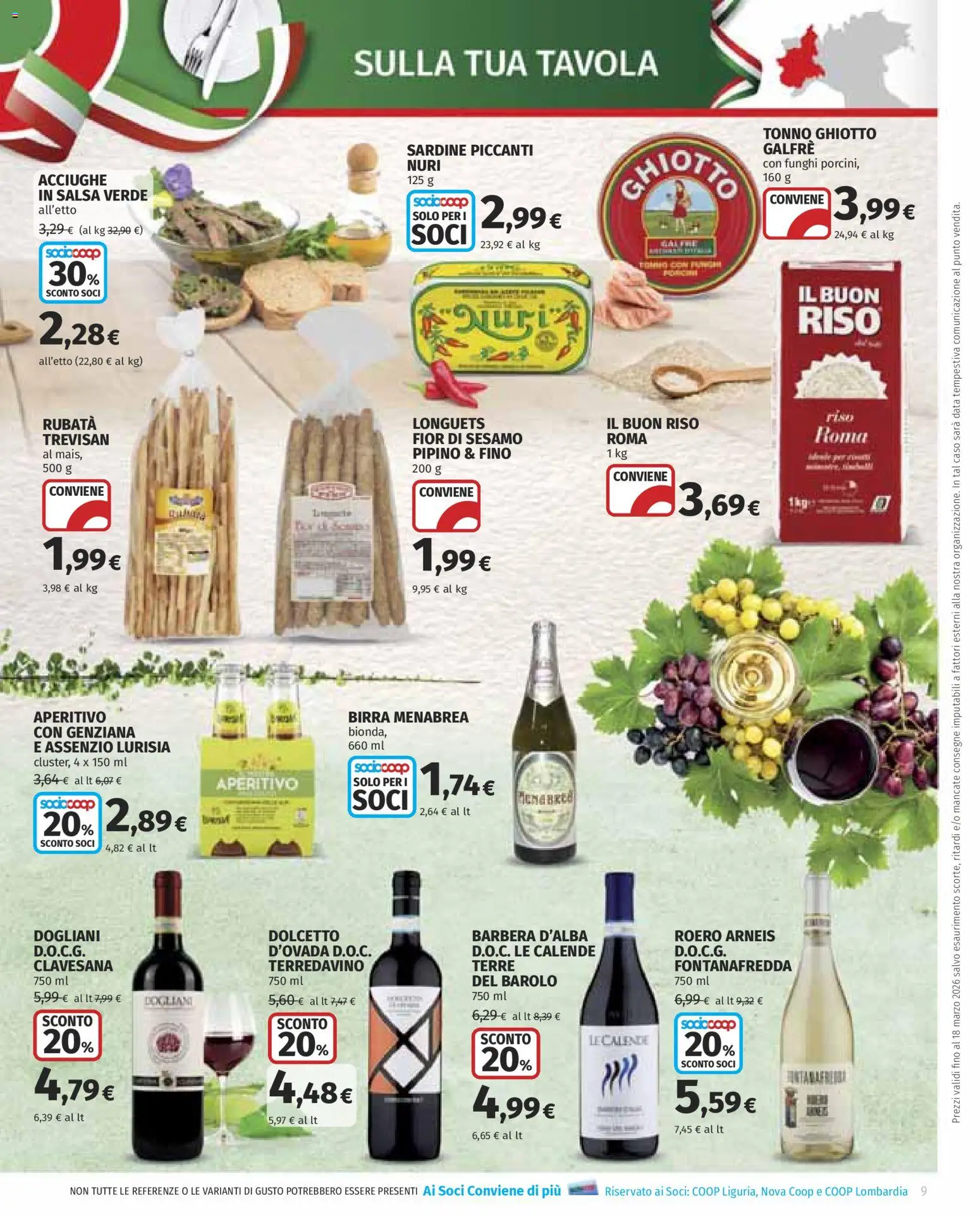 Volantino COOP del 05.03.2026 | Pagina: 9 | Prodotti: Birra, Data, Tonno, Aperitivo