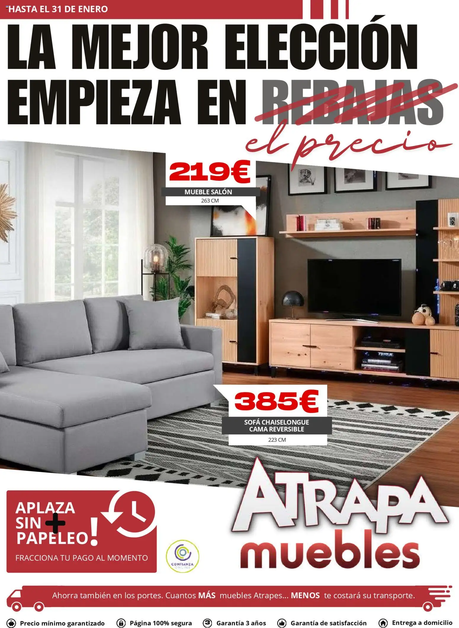 Atrapa Muebles - folleto │ válido desde el 01.01.2026 | Página: 1 | Productos: Té, Muebles, Cama, Sofá
