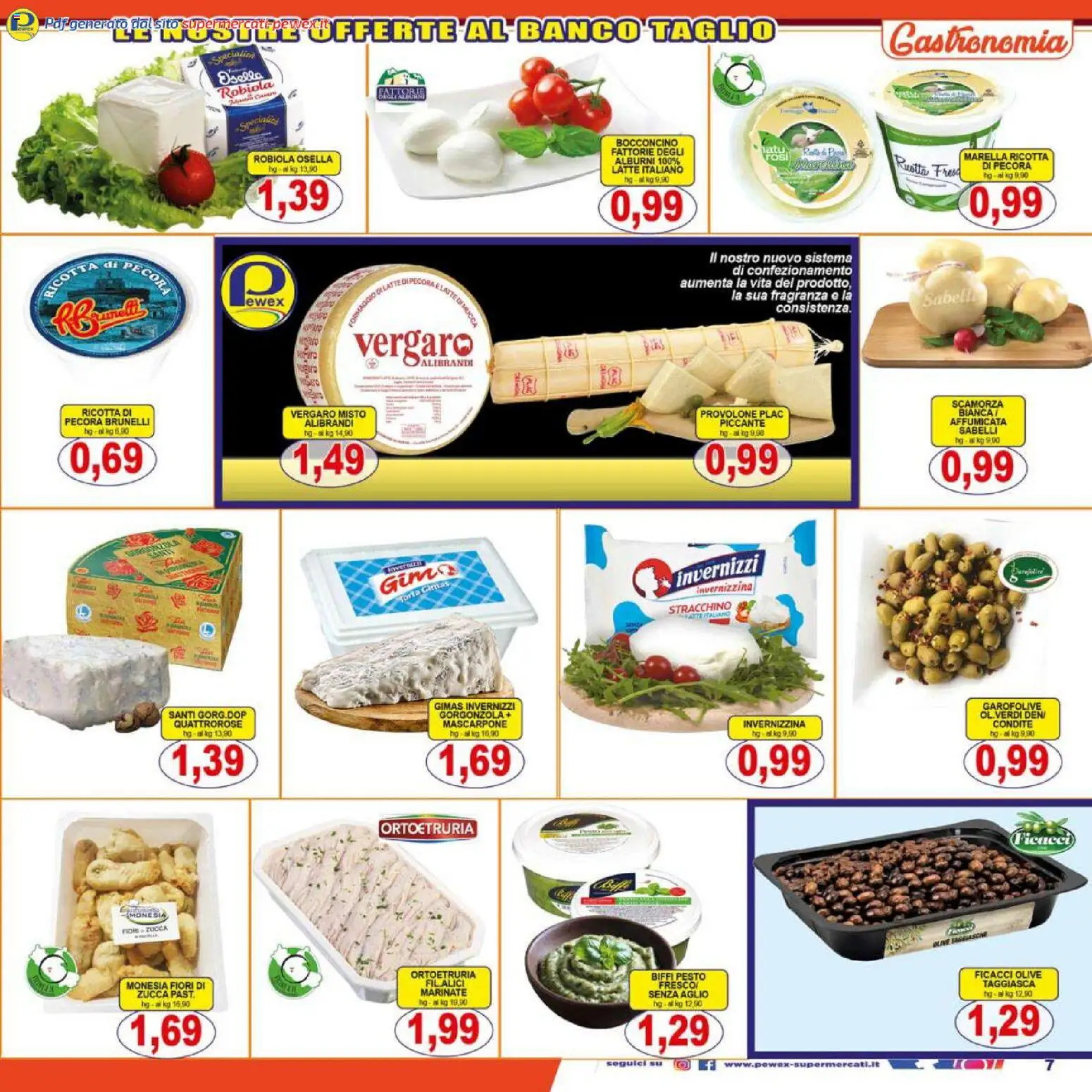 Volantino Pewex del 16.01.2026 | Pagina: 7 | Prodotti: Aglio, Zucca, Ricotta, Alici