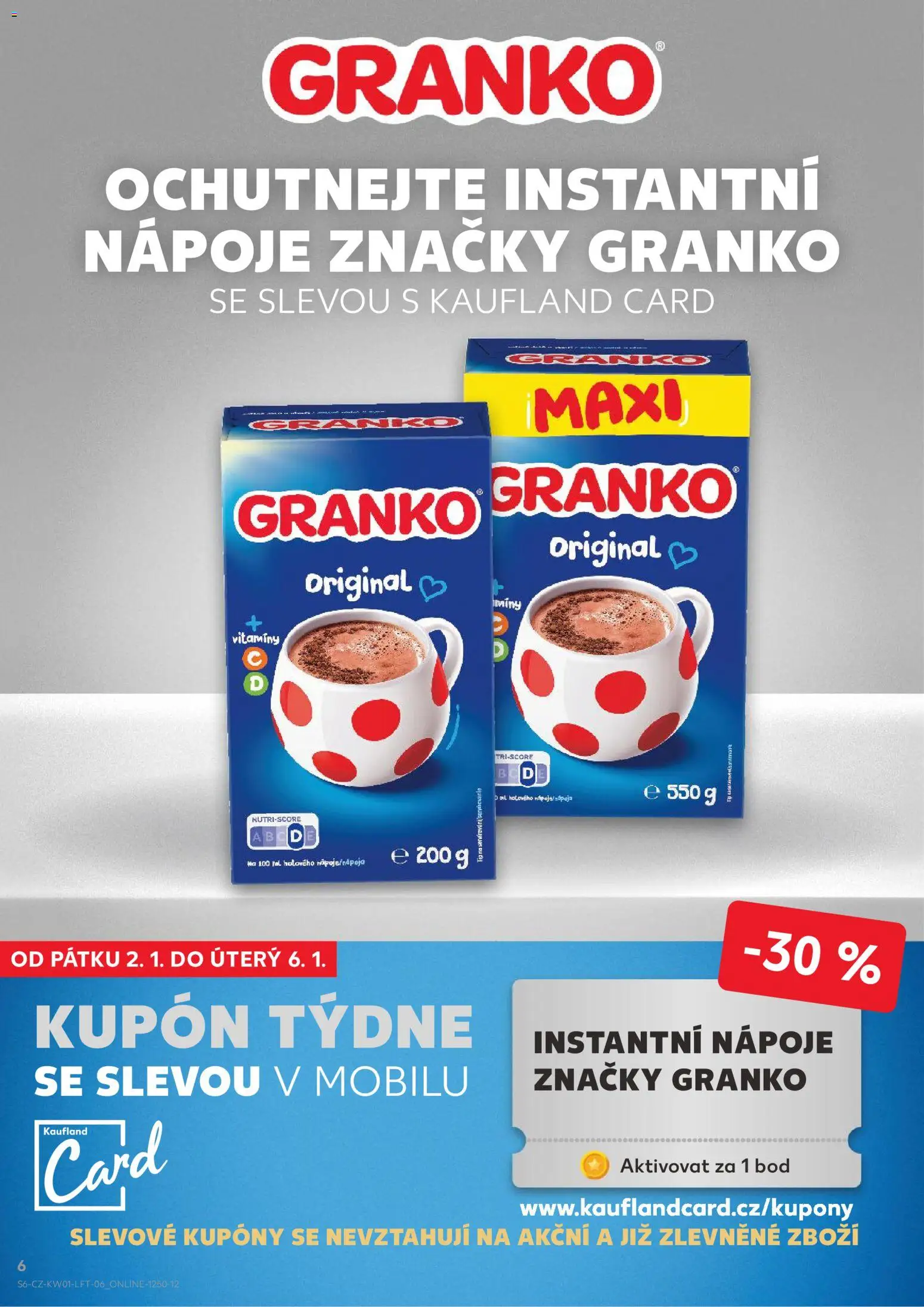 Kaufland leták - Ostrava od 02.01.2026 | Strana: 6 | Produkty: Granko, Vitamíny