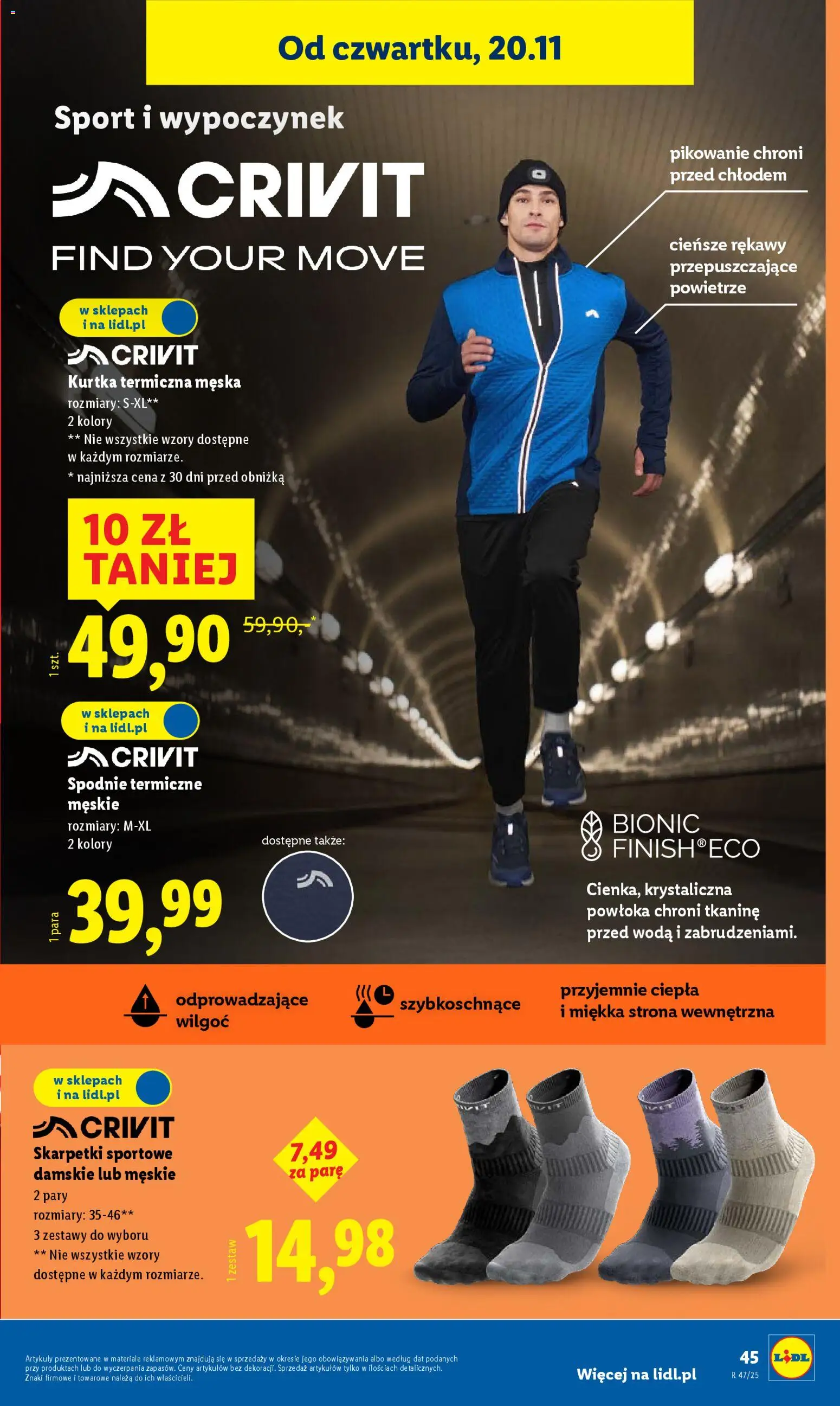 Lidl Black Friday od 17.11.2025 | Strona: 51 | Produkty: Kurtka, Spodnie, Skarpetki, Woda