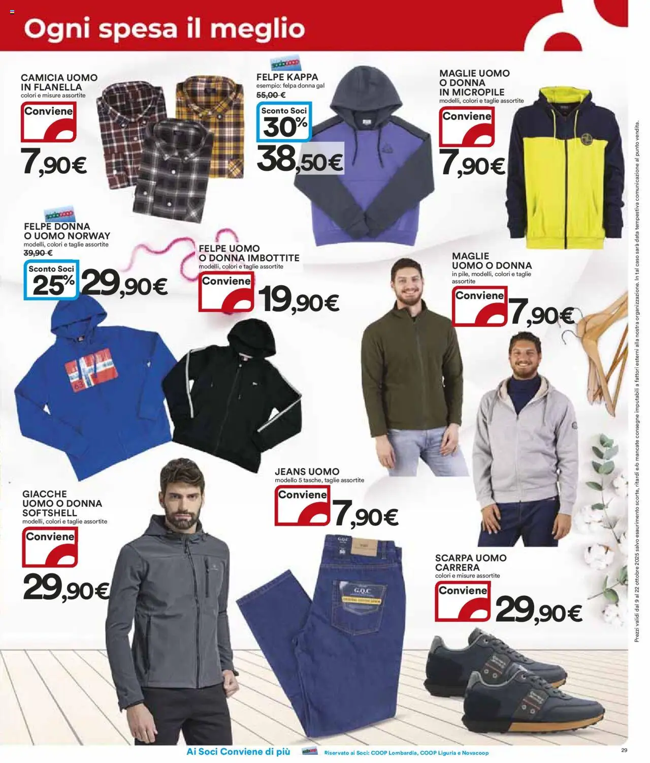 Volantino Ipercoop del 09.10.2025 | Pagina: 29 | Prodotti: Camicia, Felpa, Jeans, Data