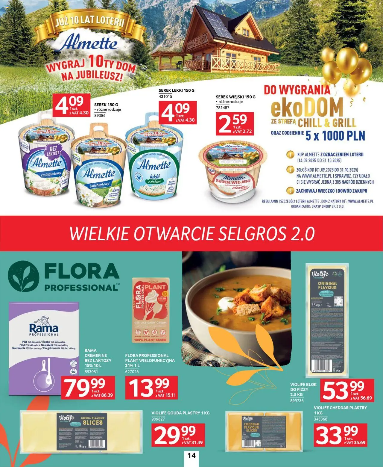 Selgros cash&carry Gazetka - Poznań markowe produkty od 09.10.2025 | Strona: 14 | Produkty: Bez laktozy, Serek, Grill, Cheddar