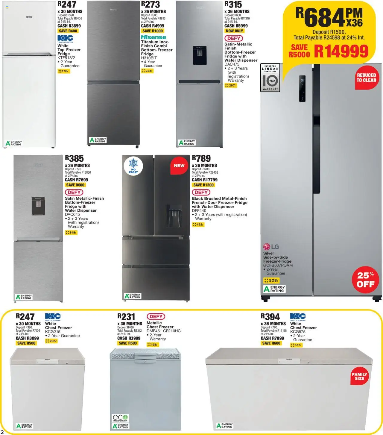 New OK Furniture catalogue – valid from 17.09.2025 | Page: 2 | Products: Compressor, Fridge, Chest freezer, Water