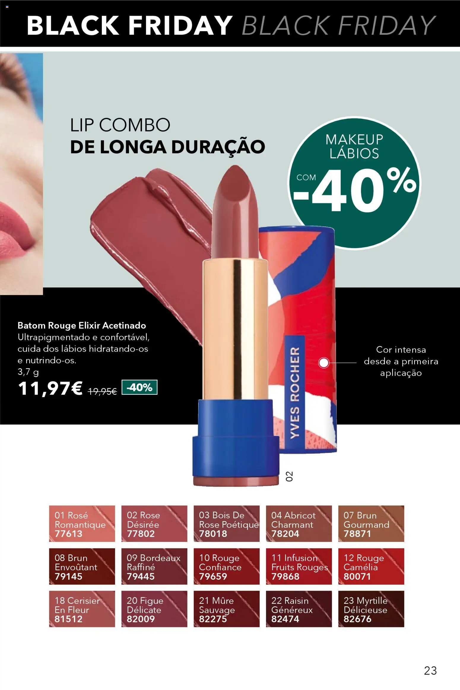 Yves Rocher - Black Friday │ válido de 12.11.2025 | Página: 23 | Produtos: Batom