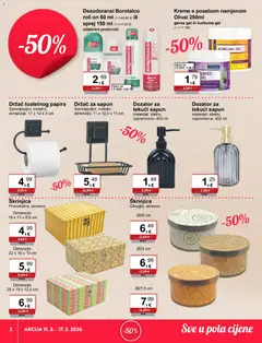 KTC - Katalog sve u pola cijene - Pregled kataloga iz trgovine KTC, vrijedi od 11.03.2026 | Stranica: 2 | Proizvodi: Roll on, Sapun, Kurkuma, Borotalco