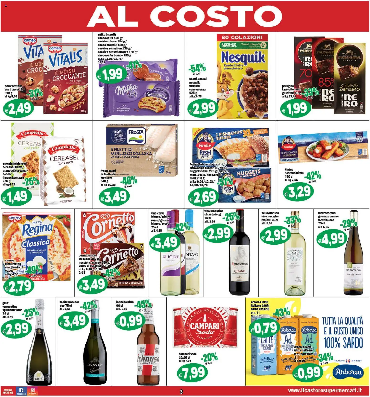 Volantino Il Castoro del 17.04.2026 | Pagina: 3 | Prodotti: Merluzzo, Nuggets, Cacao, Forno
