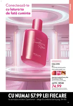 Ofertele Oriflame valabile de la 11.02.2026 | Pagină: 85 | Produse: Toaletă, Parfum, Apă de toaletă, Apă