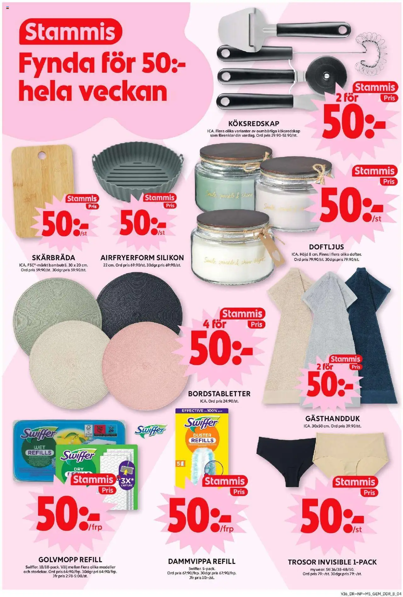 ICA Maxi reklamblad aktuell från 01.09.2025 | Sida: 13 | Produkter: Gem, Trosor, Dammvippa, Golvmopp