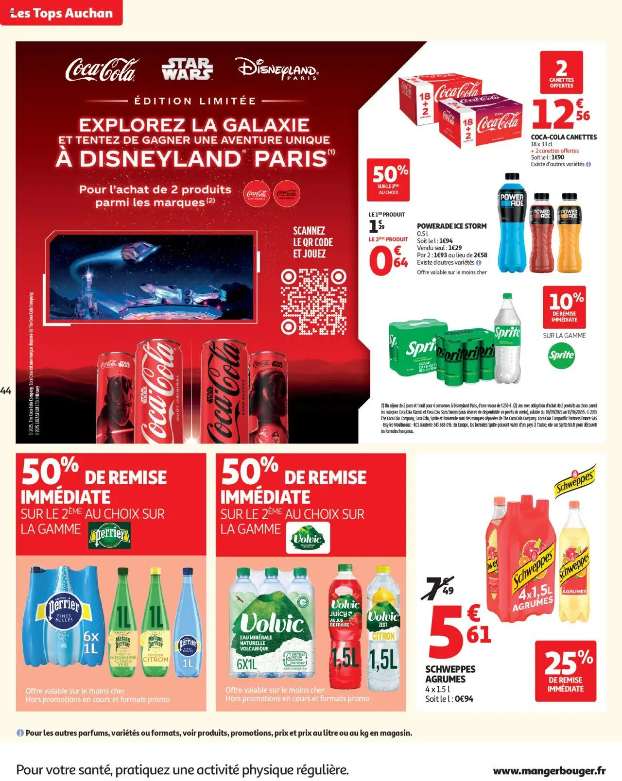 {H1} | Page: 44 | Produits: Volvic, Eau minérale, Citron, Jus