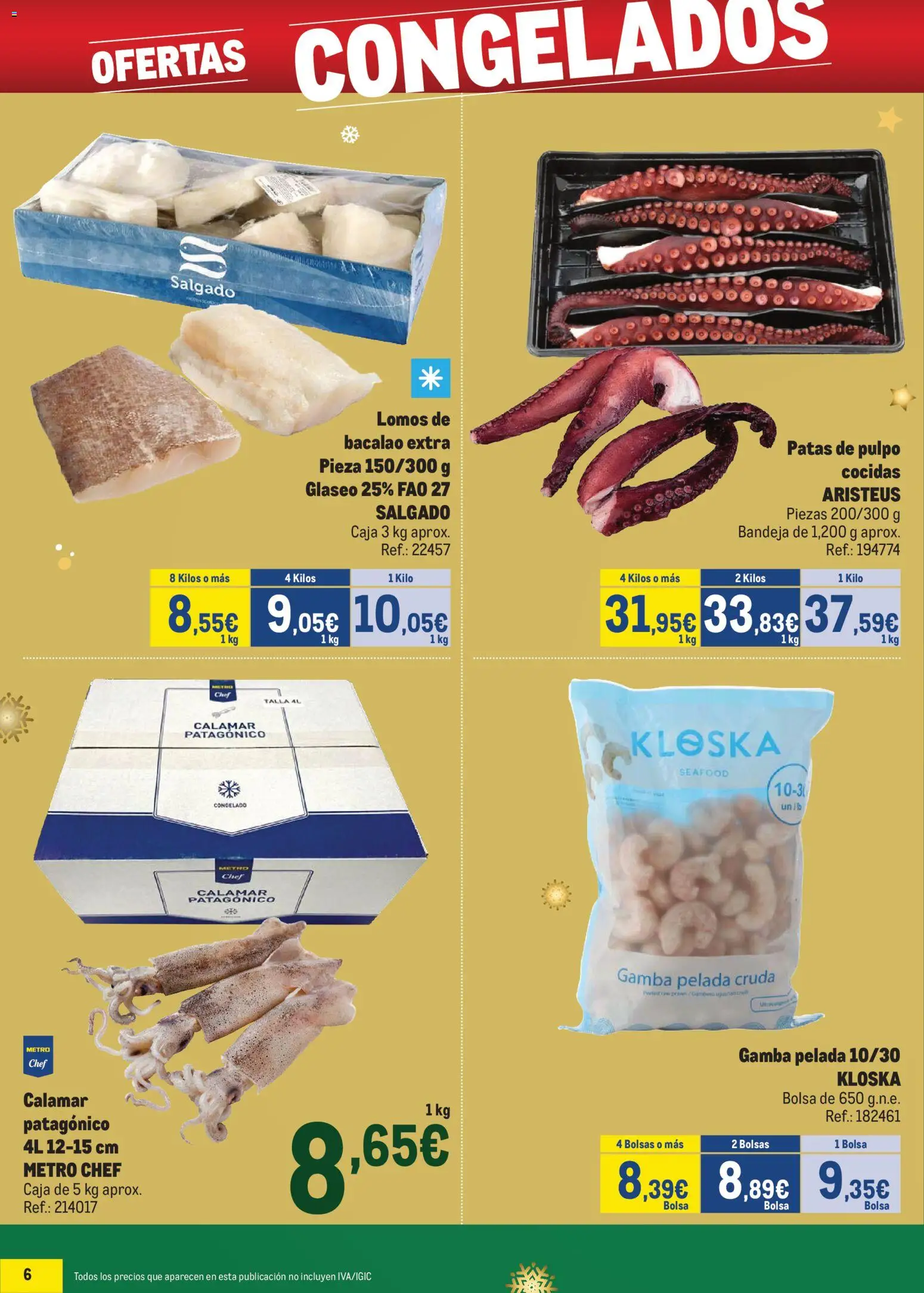 Makro - Precios Especial Cataluña │ válido desde el 09.12.2025 | Página: 6 | Productos: Bolsa, Bandeja, Caja, Gamba