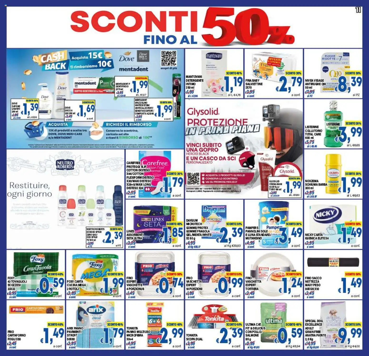 Volantino DEM del 07.11.2025 | Pagina: 11 | Prodotti: Dentifricio, Slip, Pampers, Scopa
