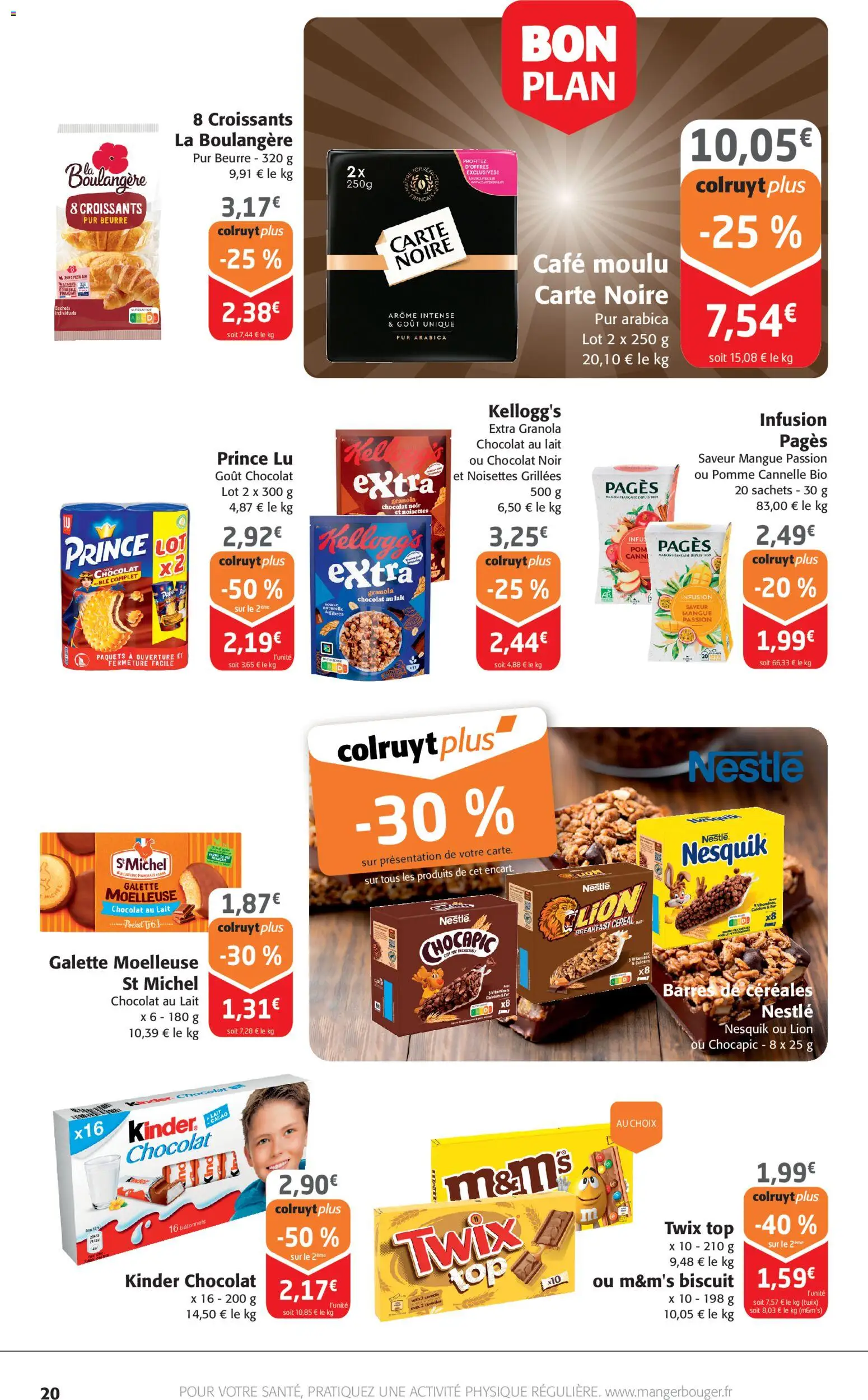 {H1} | Page: 20 | Produits: Cannelle, Café moulu, Café, Granola