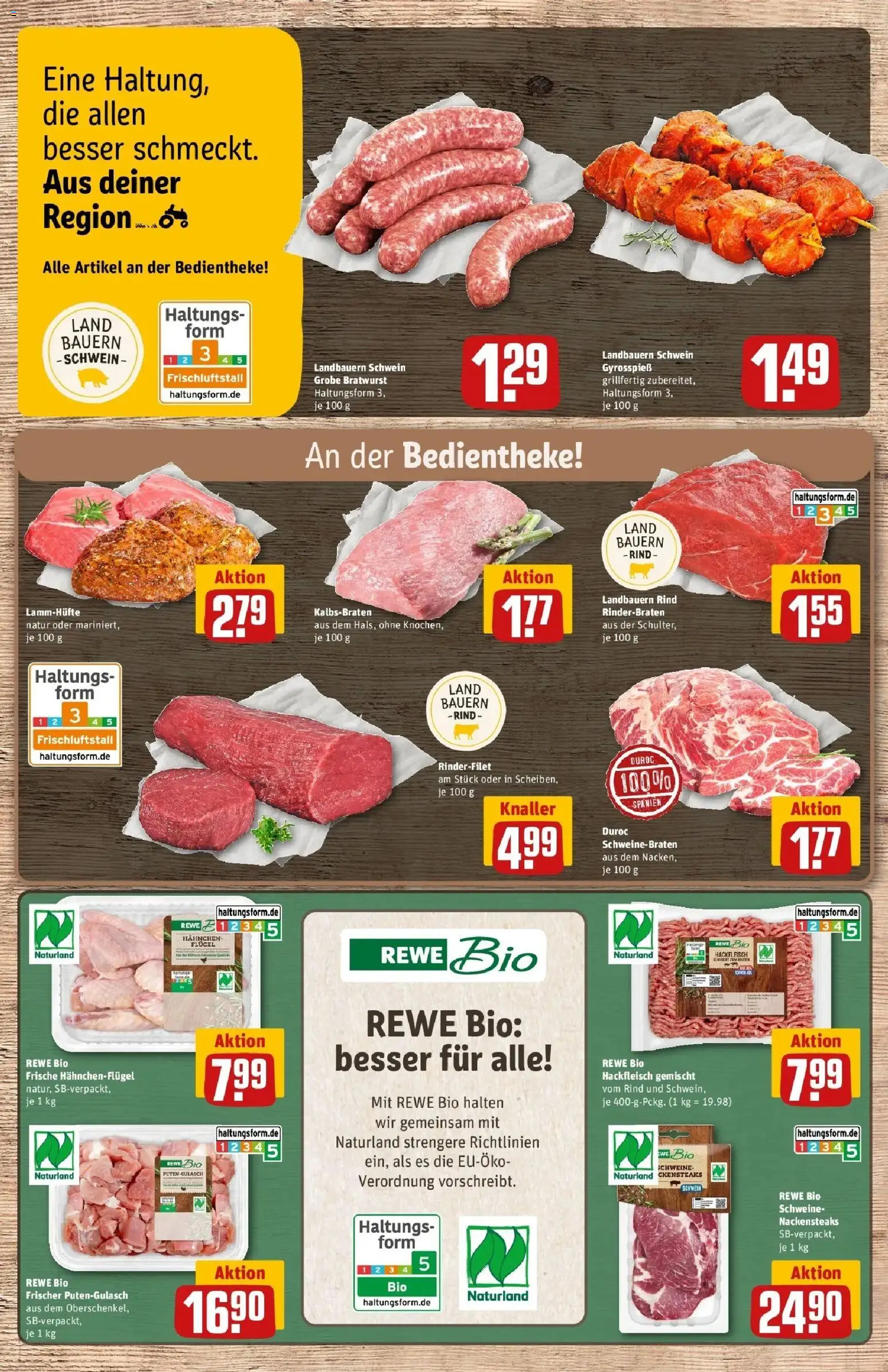 Rewe Prospekt Ludwigshafen / Rheingönheim	 – gültig ab 12.04.2026 | Seite: 9 | Produkte: Nackensteaks, Hahnchen, Rinderfilet, Bratwurst