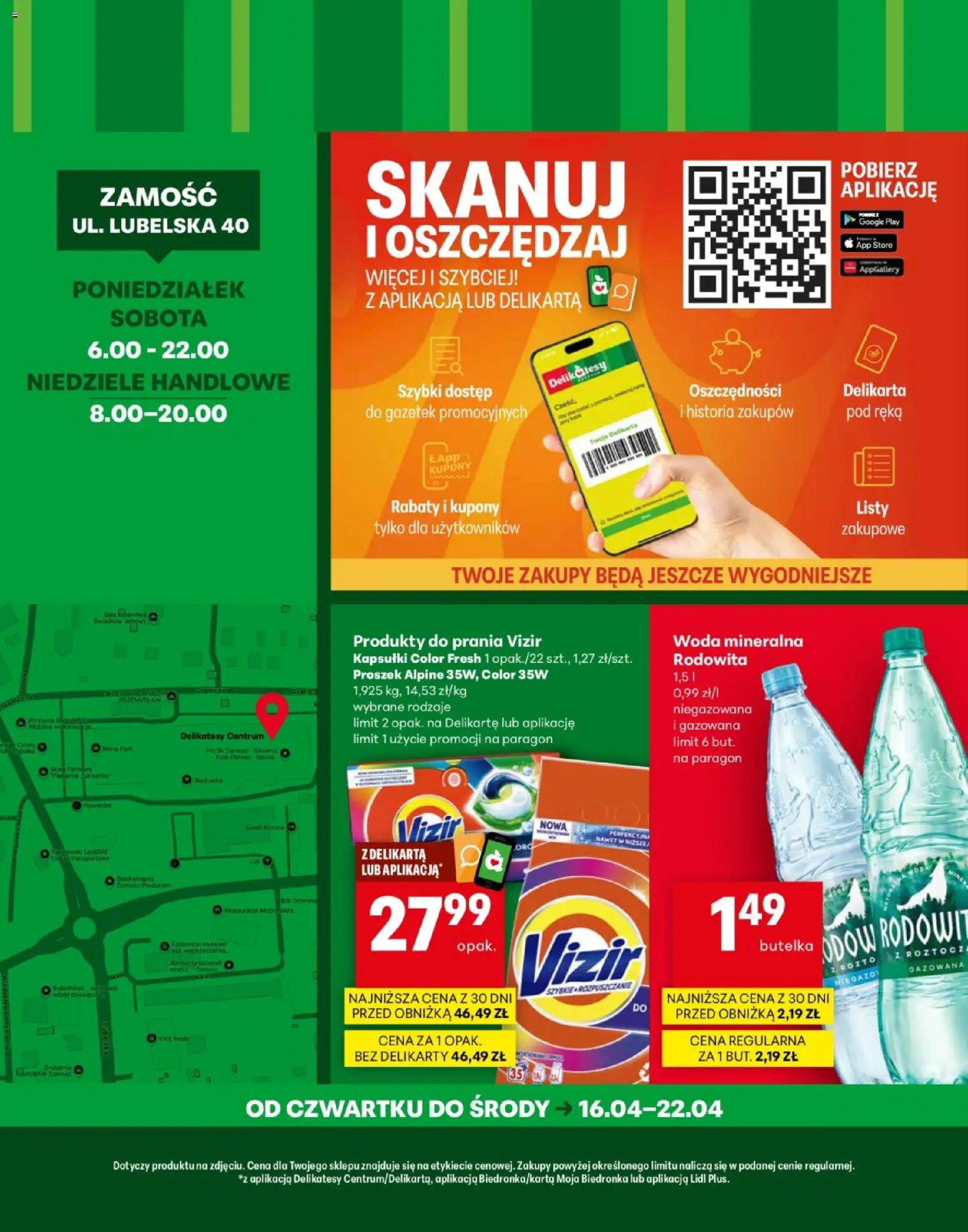 Delikatesy Centrum gazetka - Zamość Otwarcie od 16.04.2026 | Strona: 4 | Produkty: Delikatesy, Woda