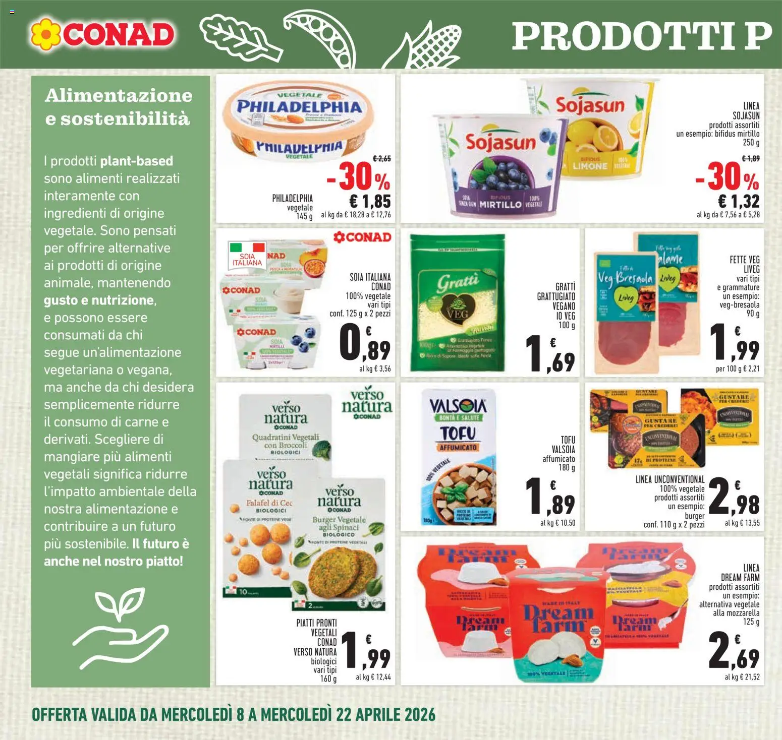 Volantino Conad del 08.04.2026 | Pagina: 16 | Prodotti: Limone, Spinaci, Tofu, The