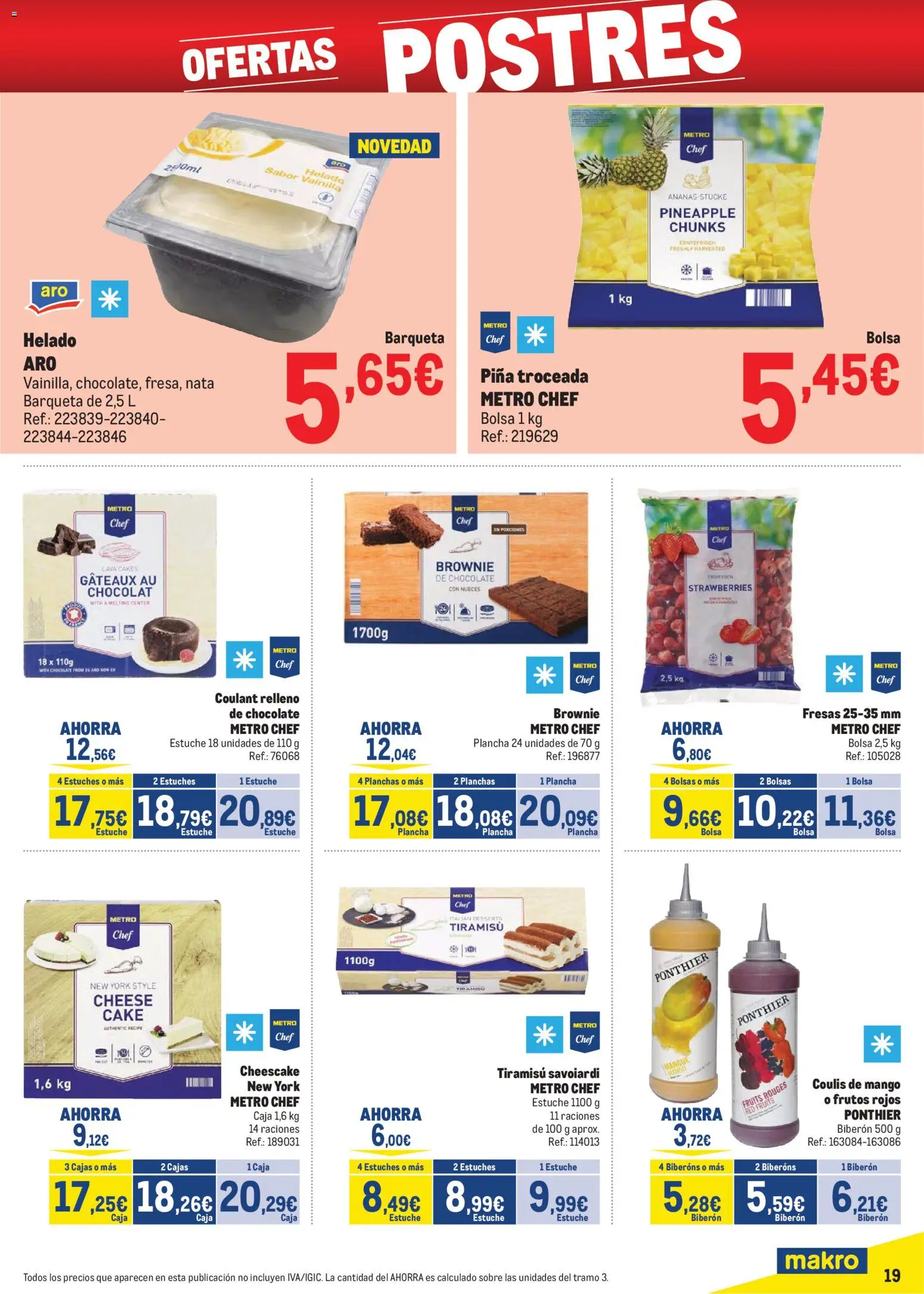 Makro - Precios Norte │ válido desde el 02.02.2026 | Página: 19 | Productos: Chocolate, Helado, Ρούτερ, Plancha