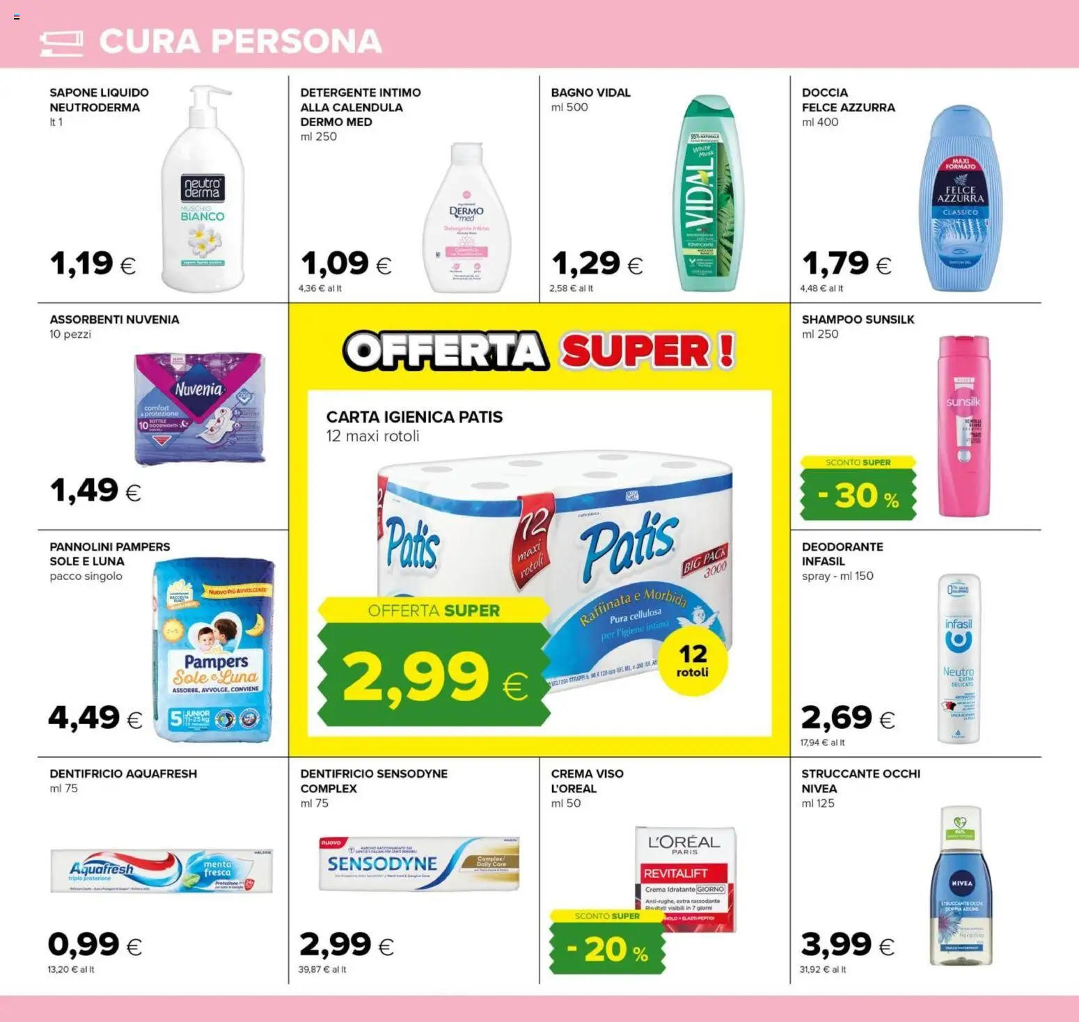 Volantino Tigre del 07.04.2026 | Pagina: 21 | Prodotti: Shampoo, Pannolini, Dentifricio, Intimo