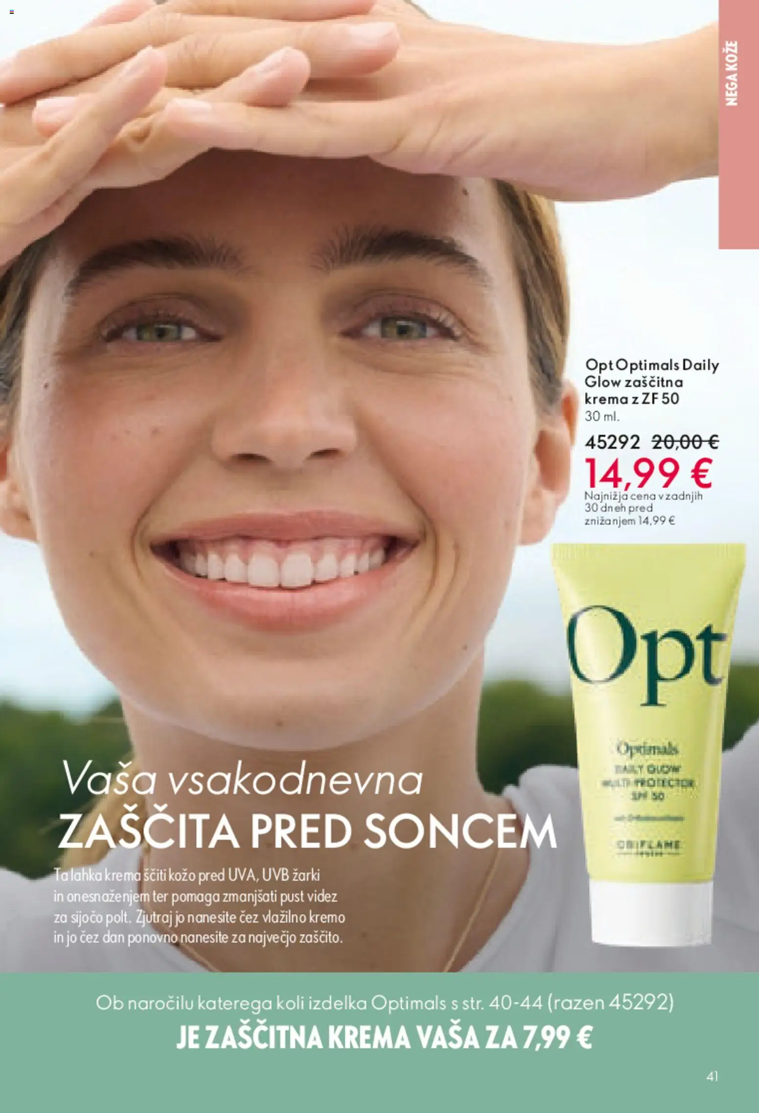 Novi Oriflame katalog ponudbe – veljaven od 01.04.2026 | Stran: 40 | Izdelki: Krema, Zaščita pred soncem